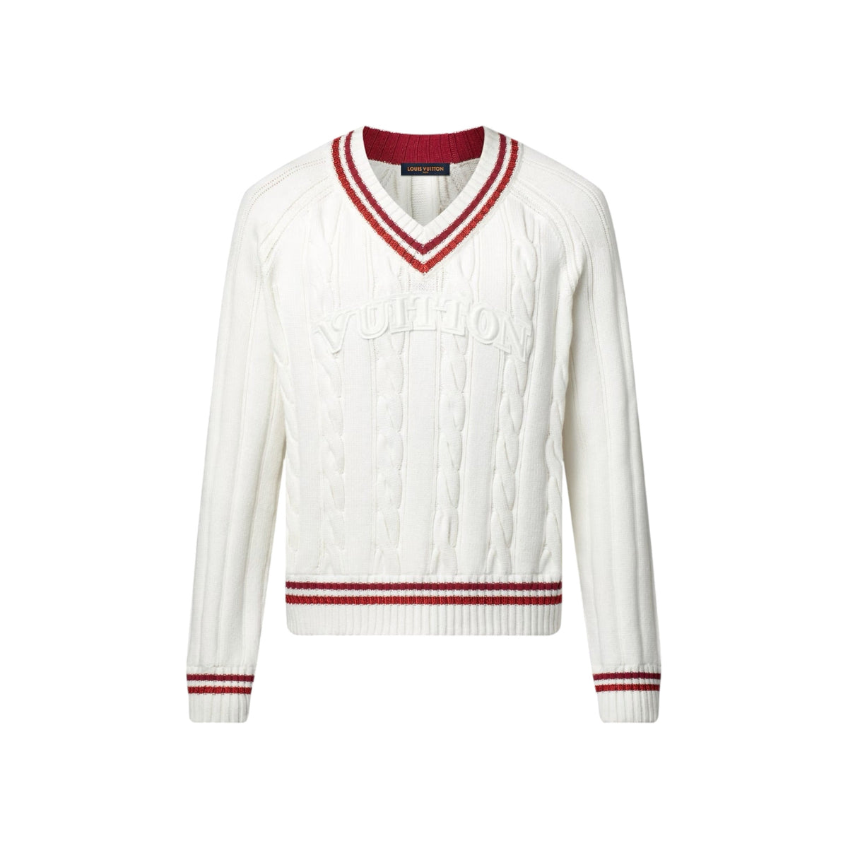 Preppy V-Neck Cable Pullover
