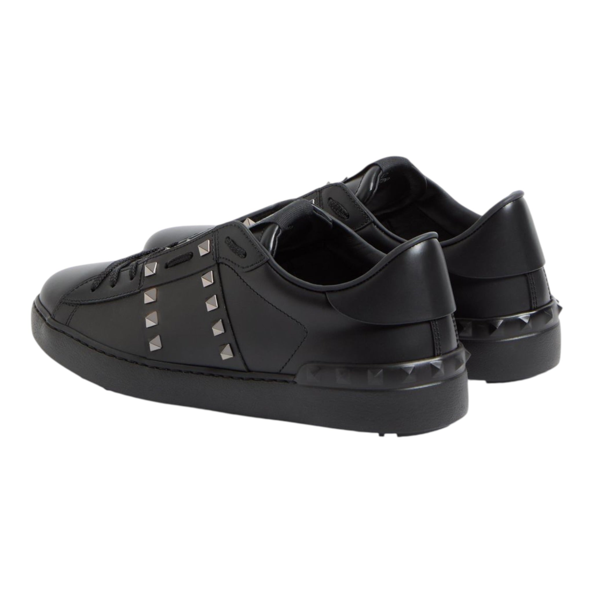 Rockstud Untitled Sneaker In Calfskin Leather