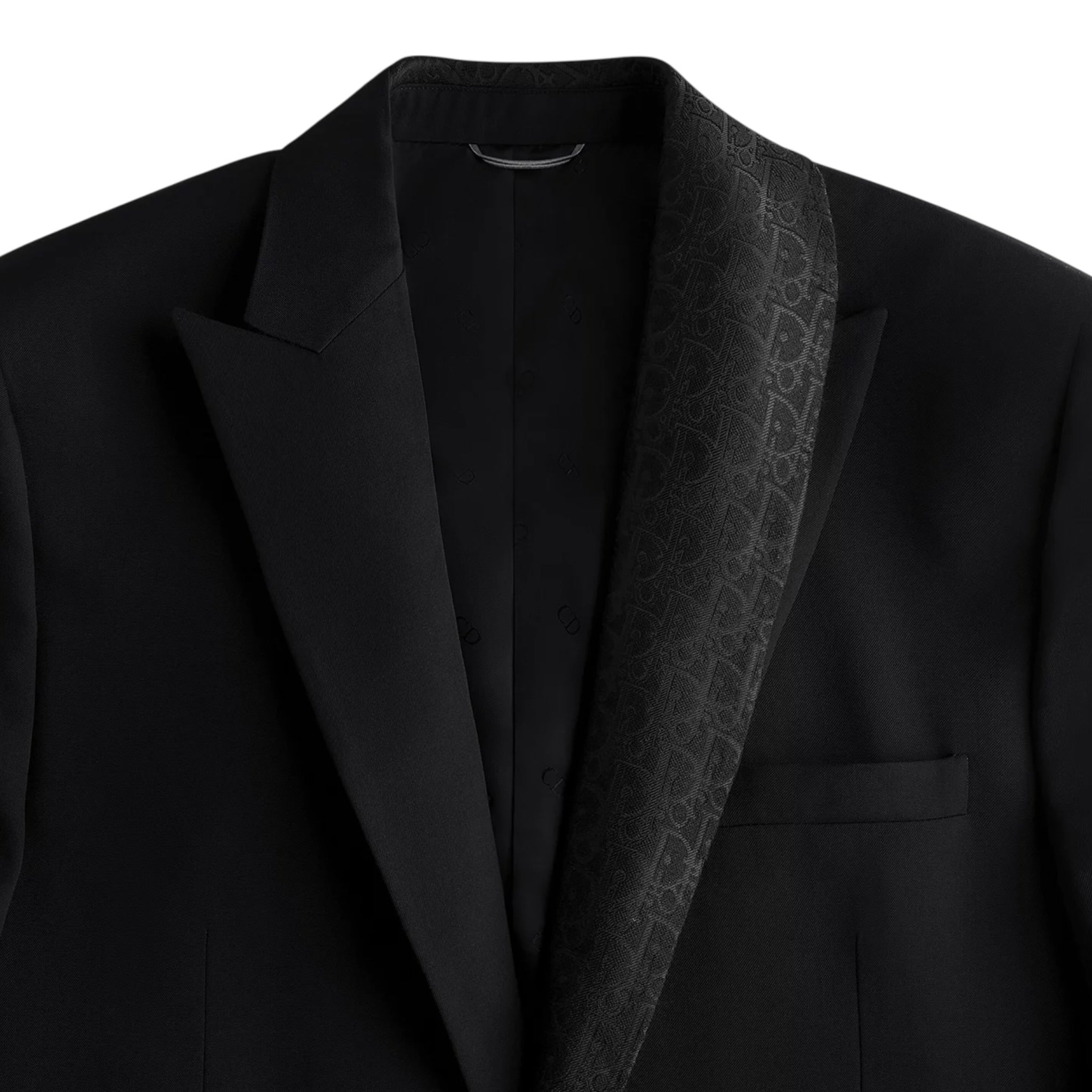 Jacket with Dior Oblique Asymmetric Shawl Collar