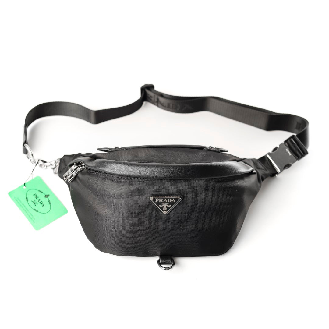 Prada Waist Bag PRADA WOOL PORCH LOGO BODY WAIST BAG