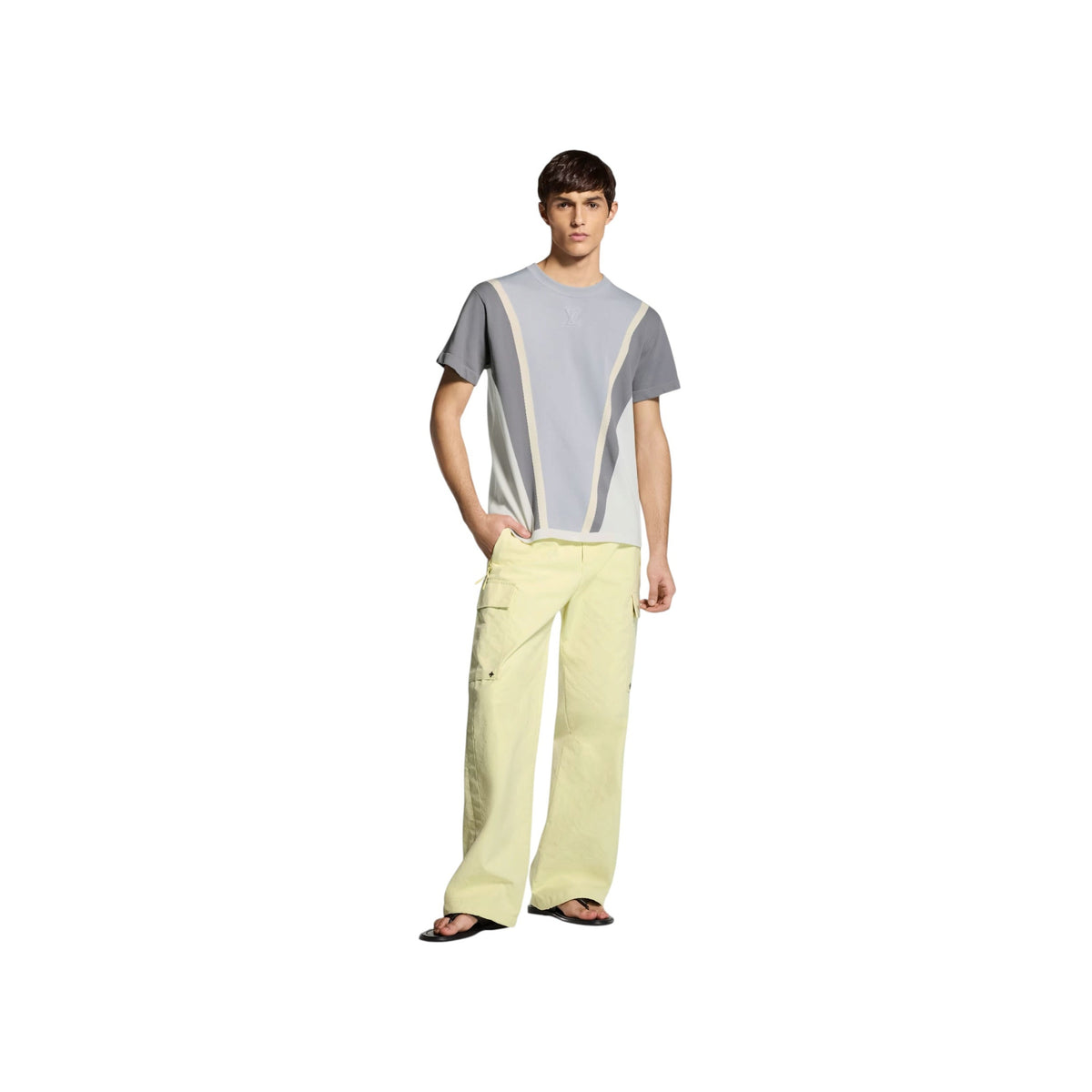 Graphic Cotton Jacquard Short-Sleeved Crewneck