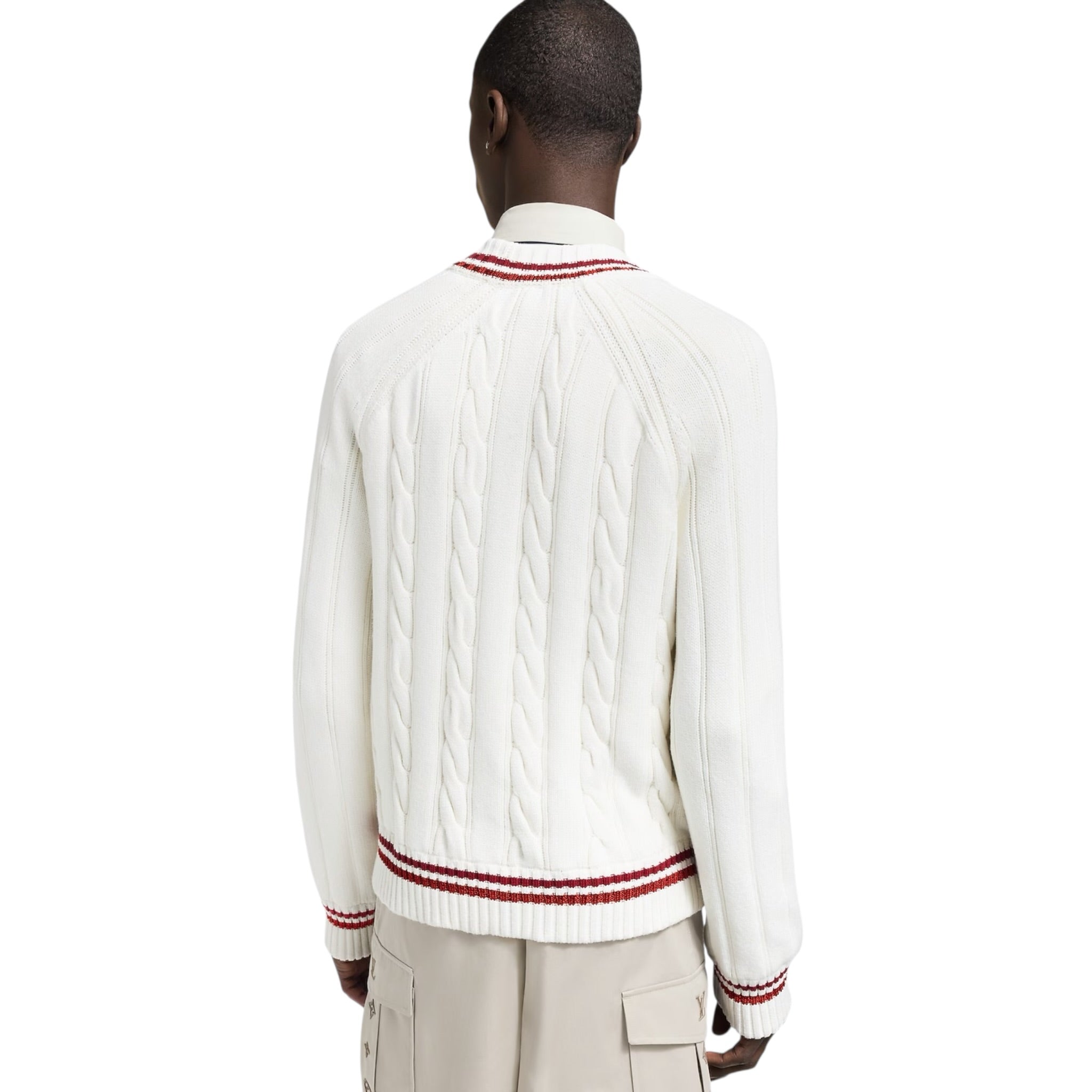 Preppy V-Neck Cable Pullover