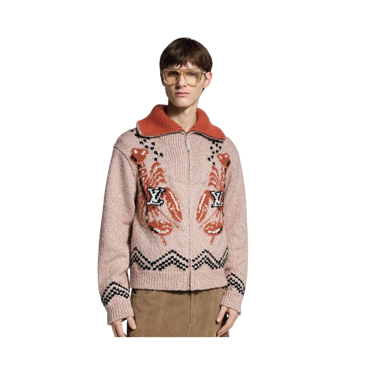 Zippered Knitted Blouson