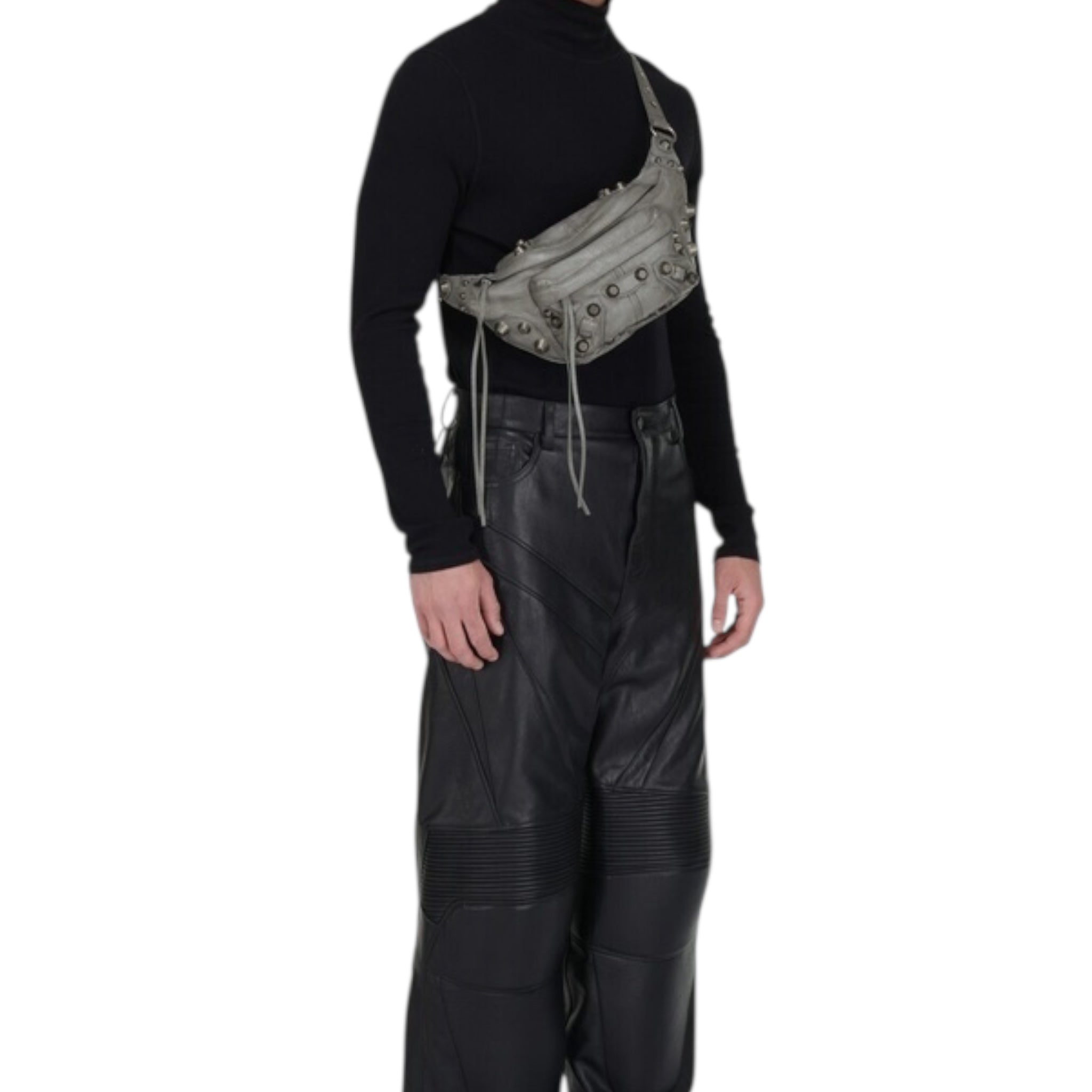 Balenciaga Le Cagole Studded Leather Belt Bag