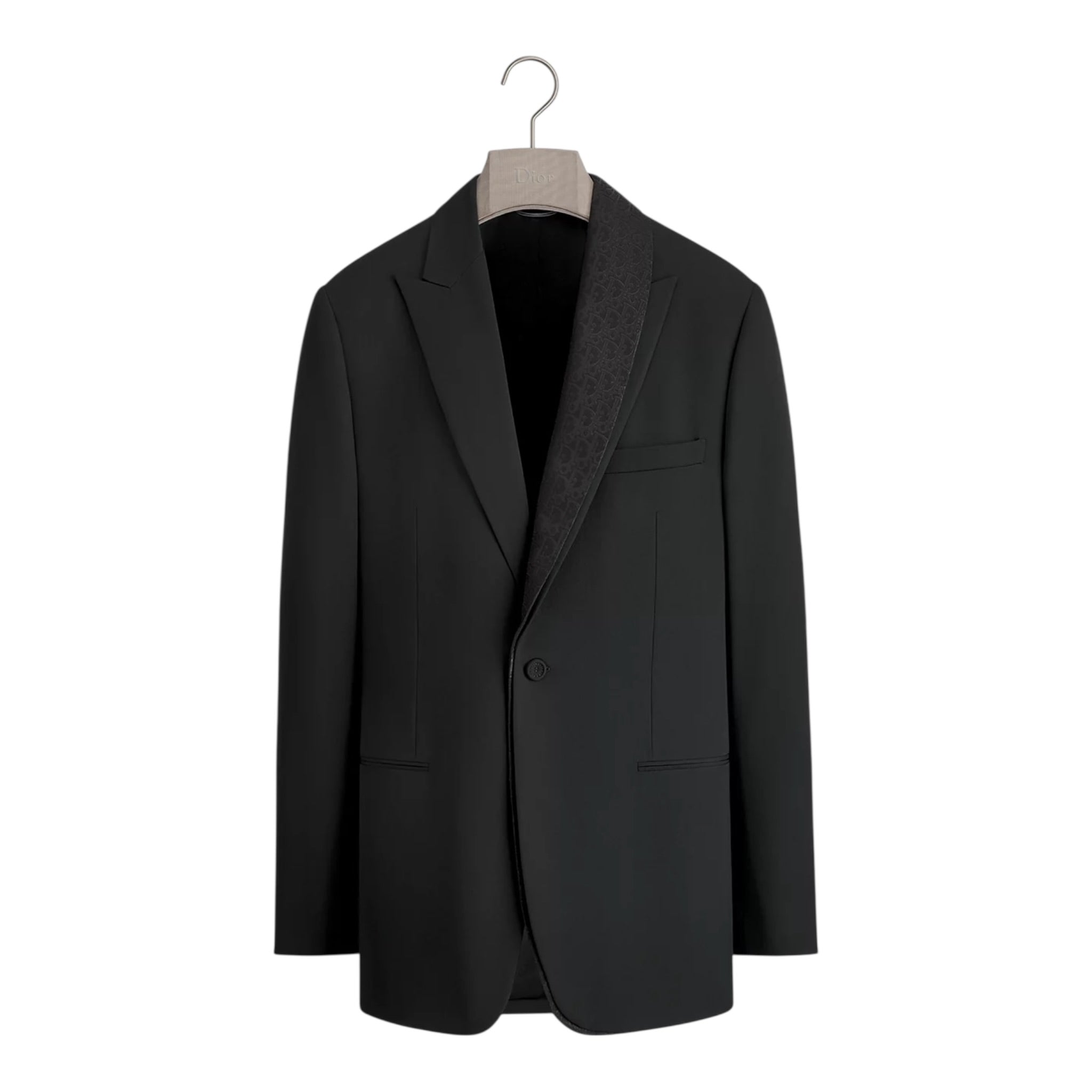 Jacket with Dior Oblique Asymmetric Shawl Collar