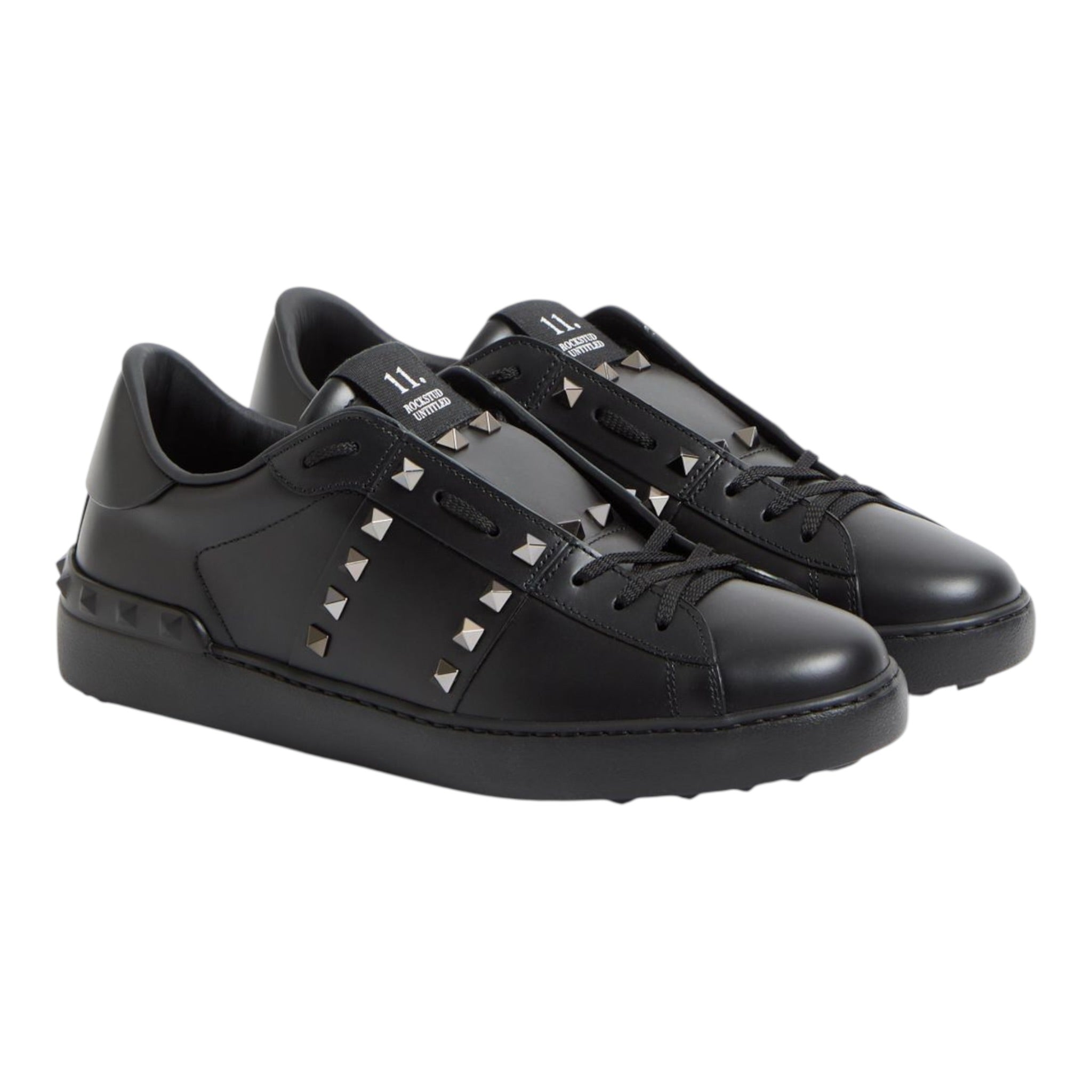 Rockstud Untitled Sneaker In Calfskin Leather