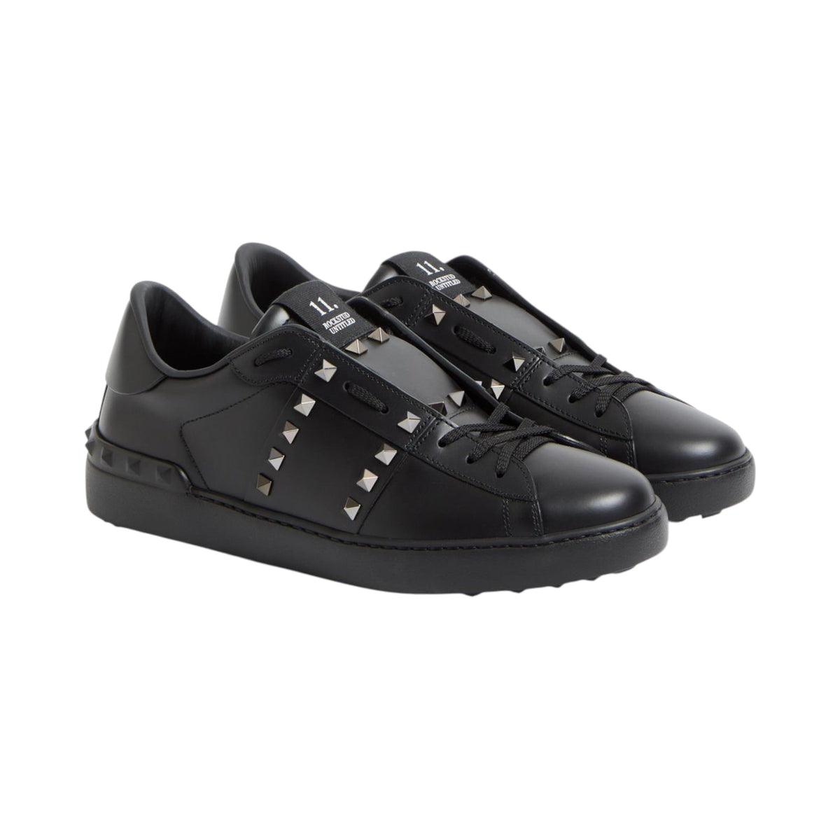 Rockstud Untitled Sneaker In Calfskin Leather