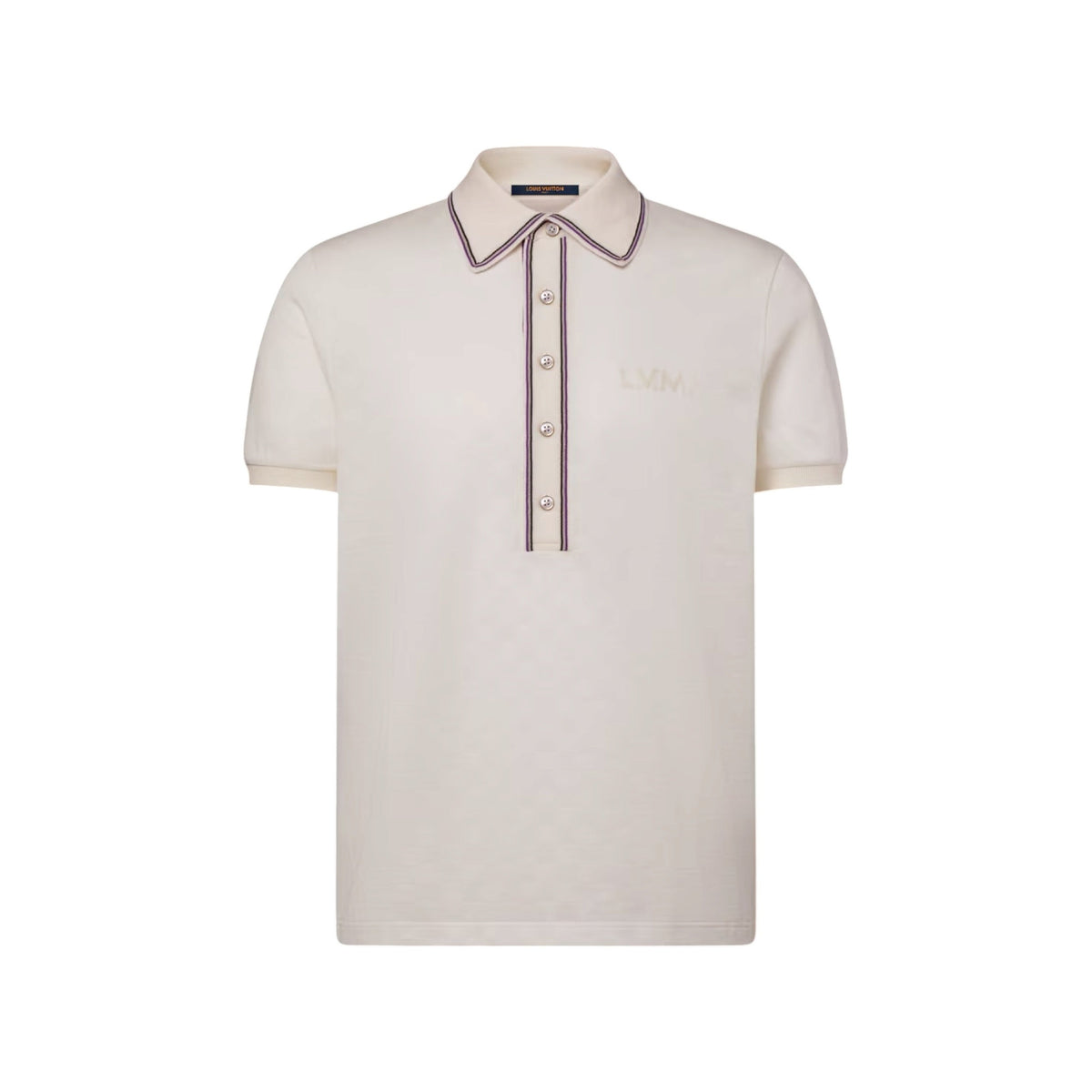 Damier Jacquard Short-Sleeved Polo Shirt