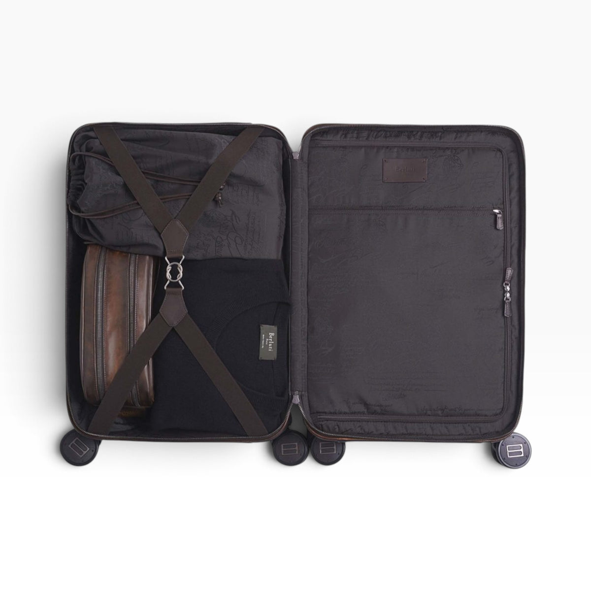 Berluti - Formula 1004 Scritto Leather Rolling Suitcase