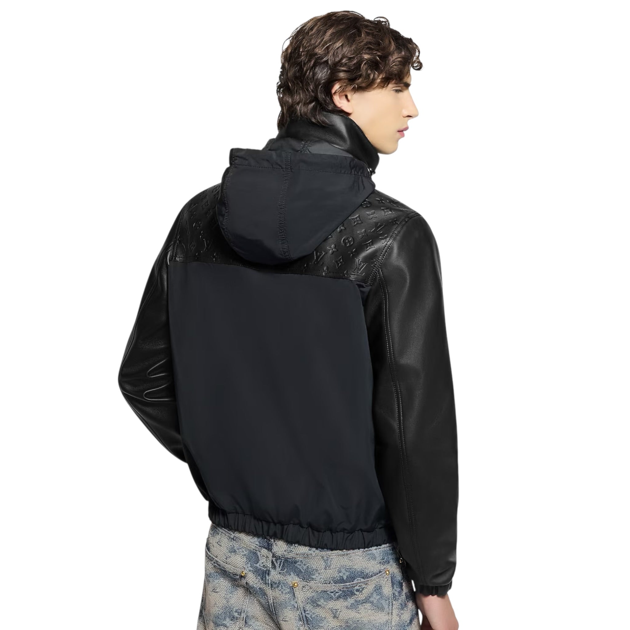 Leather Mix Windbreaker