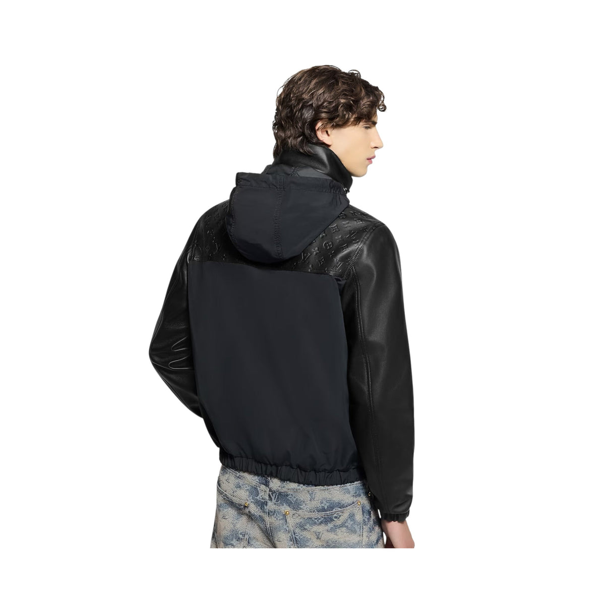 Leather Mix Windbreaker