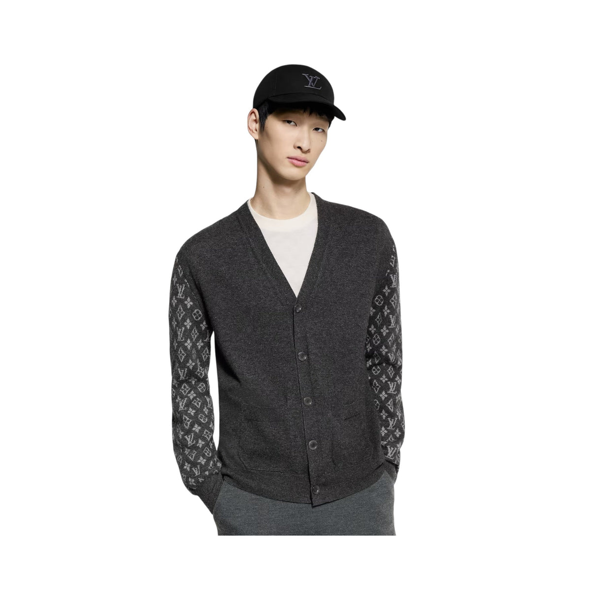 Monogram Mix Cashmere Cardigan