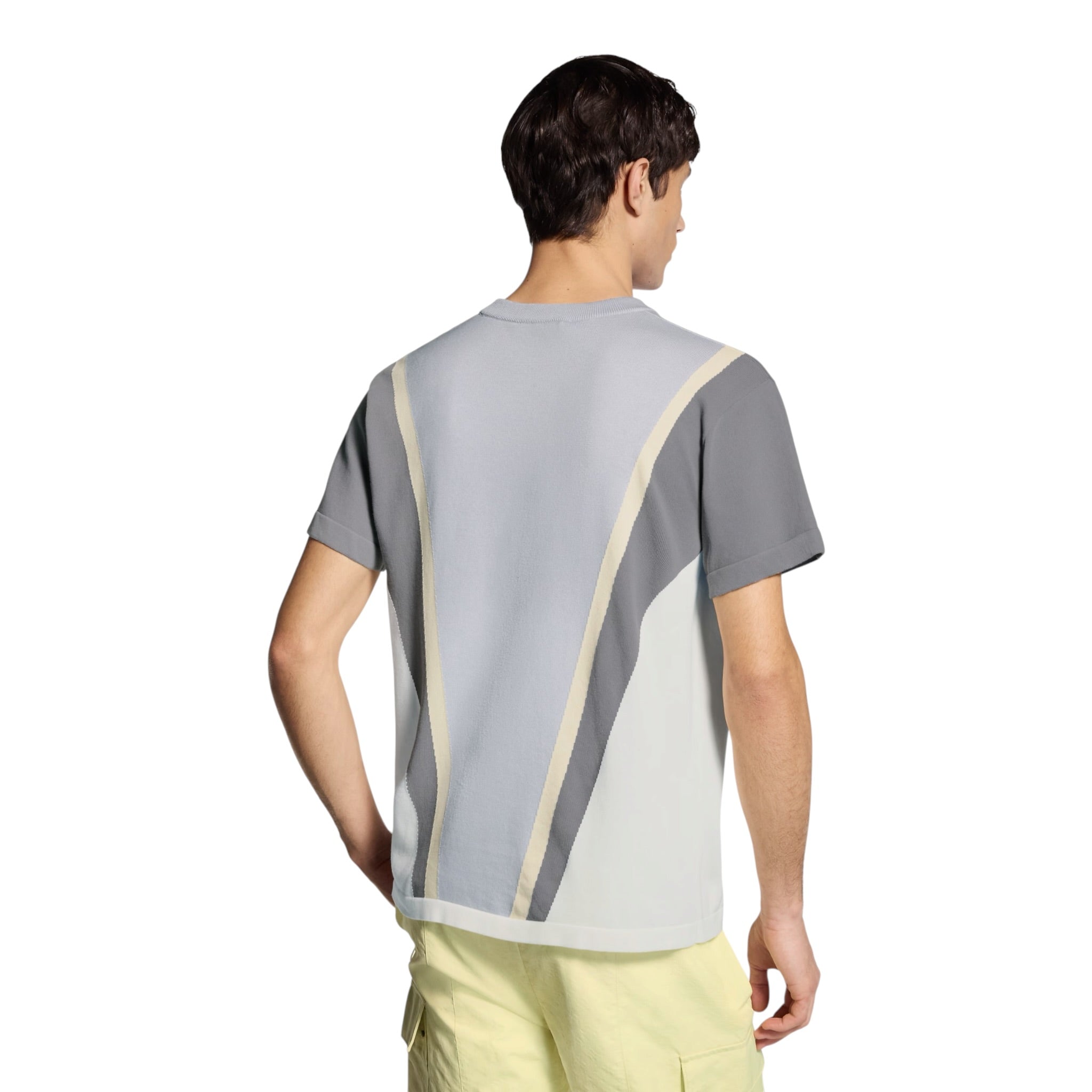 Graphic Cotton Jacquard Short-Sleeved Crewneck