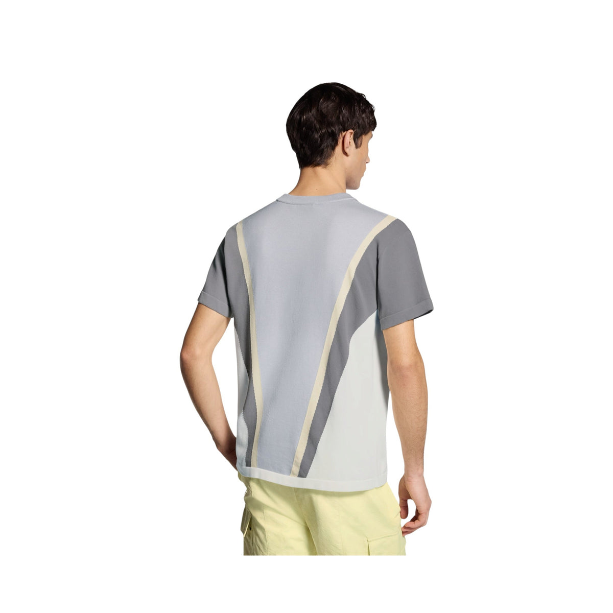 Graphic Cotton Jacquard Short-Sleeved Crewneck