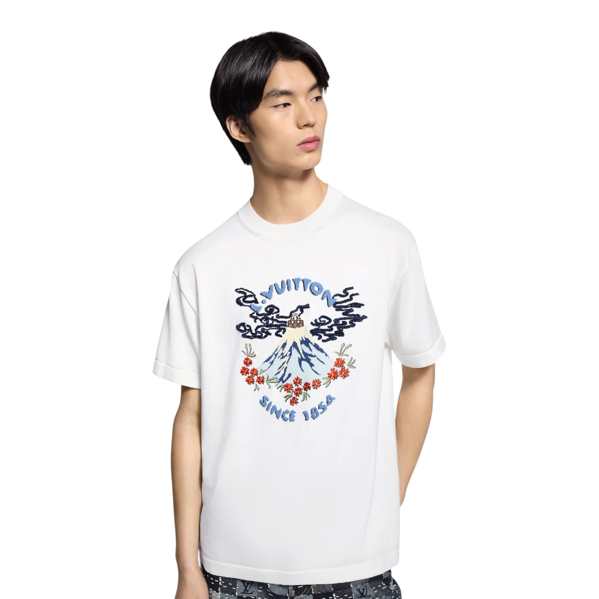 Short-Sleeved Knitted Crewneck
