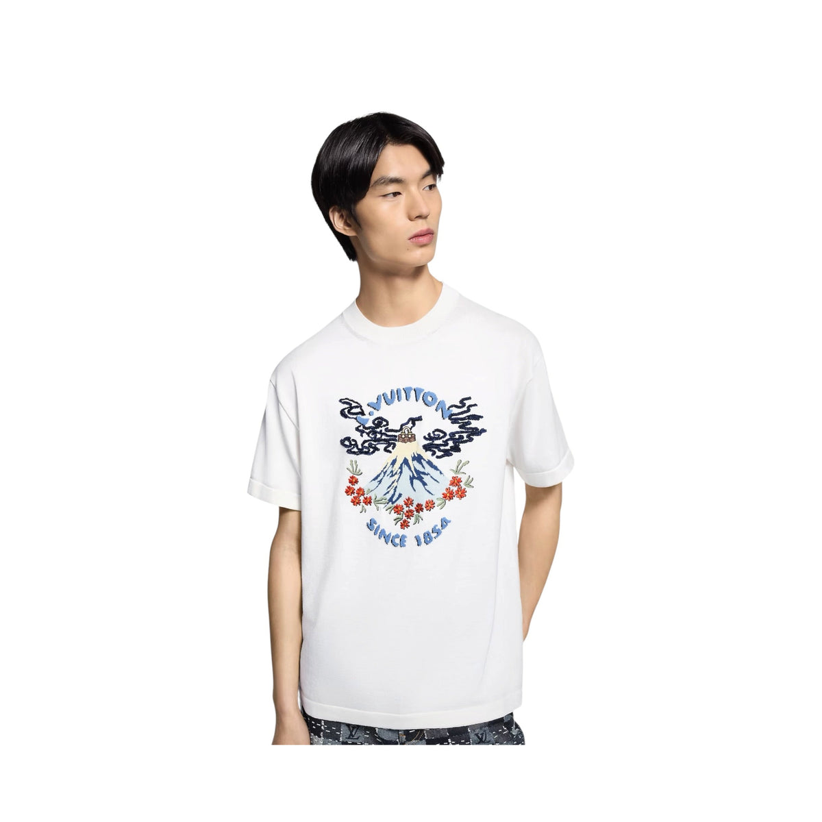 Short-Sleeved Knitted Crewneck