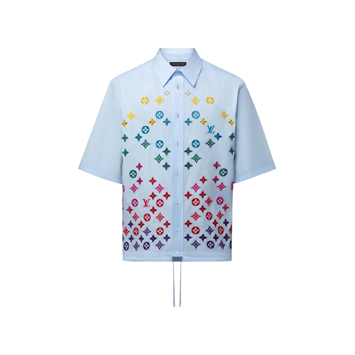 Monogram Flowers Embroidered Short-Sleeved Shirt
