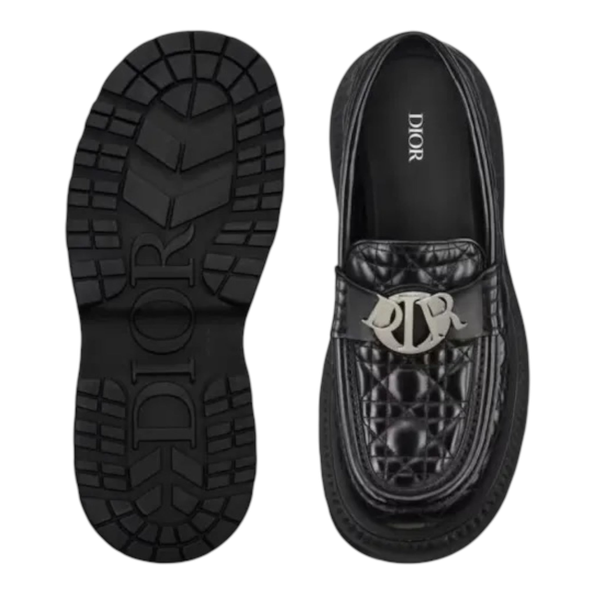 حذاء ديور بافالو لوفرز للرجال باللون الأسود