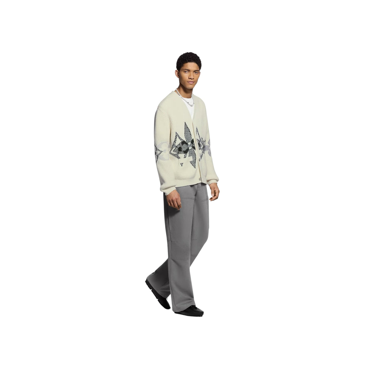 Graphic Knitted Cardigan