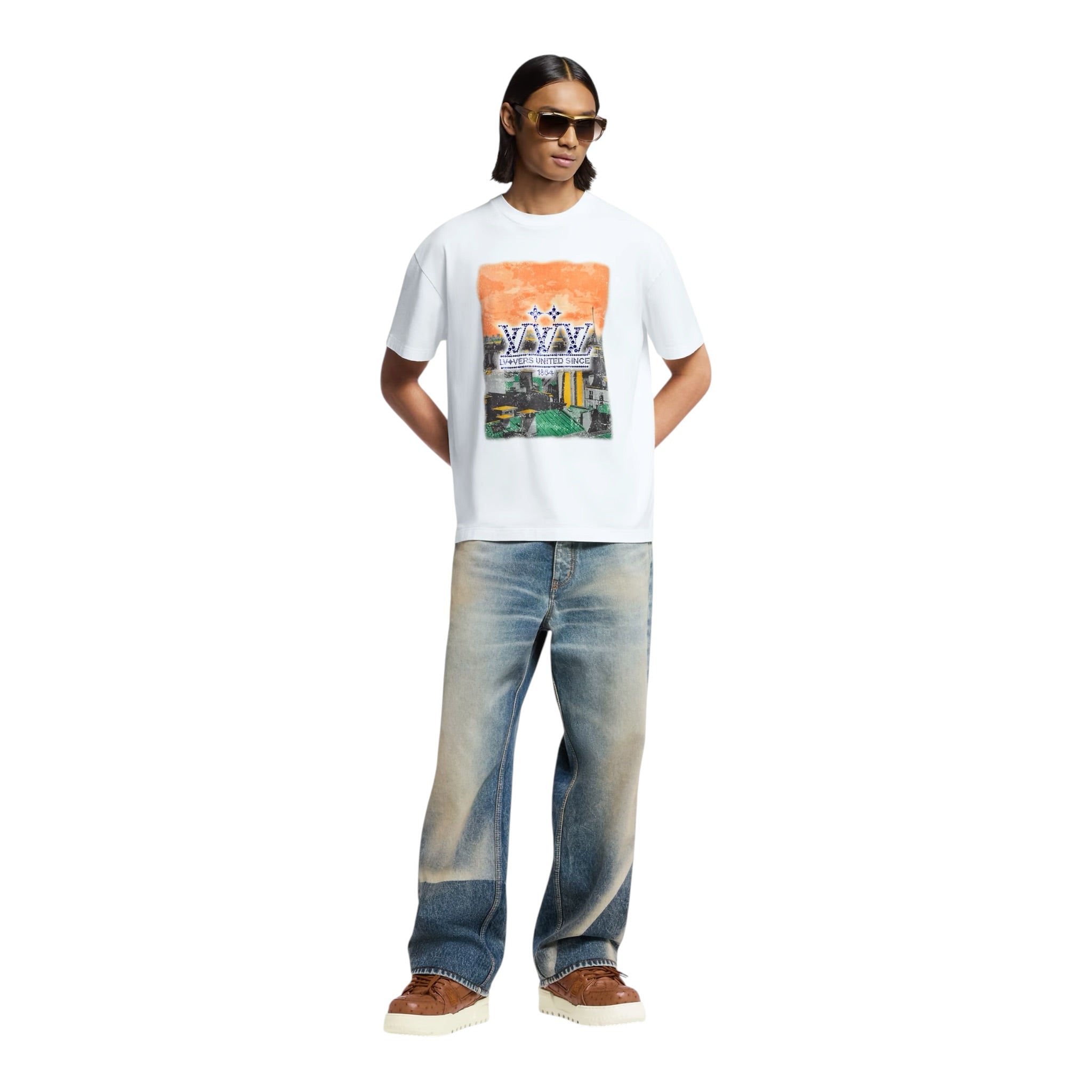 Embellished Graphic Cotton T-Shirt