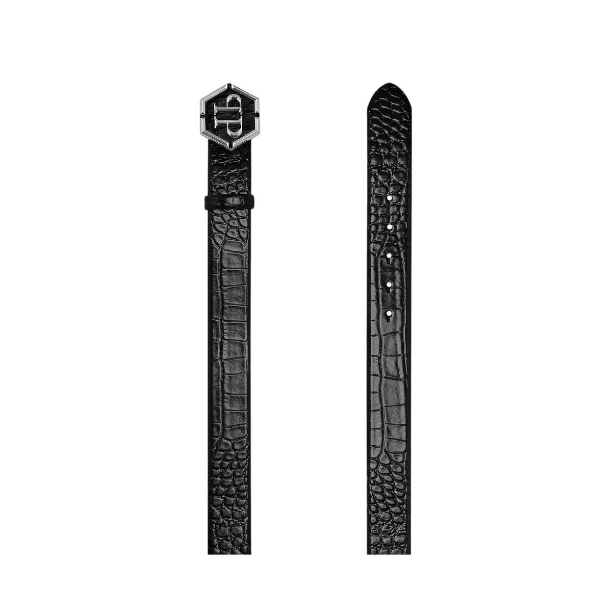 LEATHER BELT HEXAGON pq