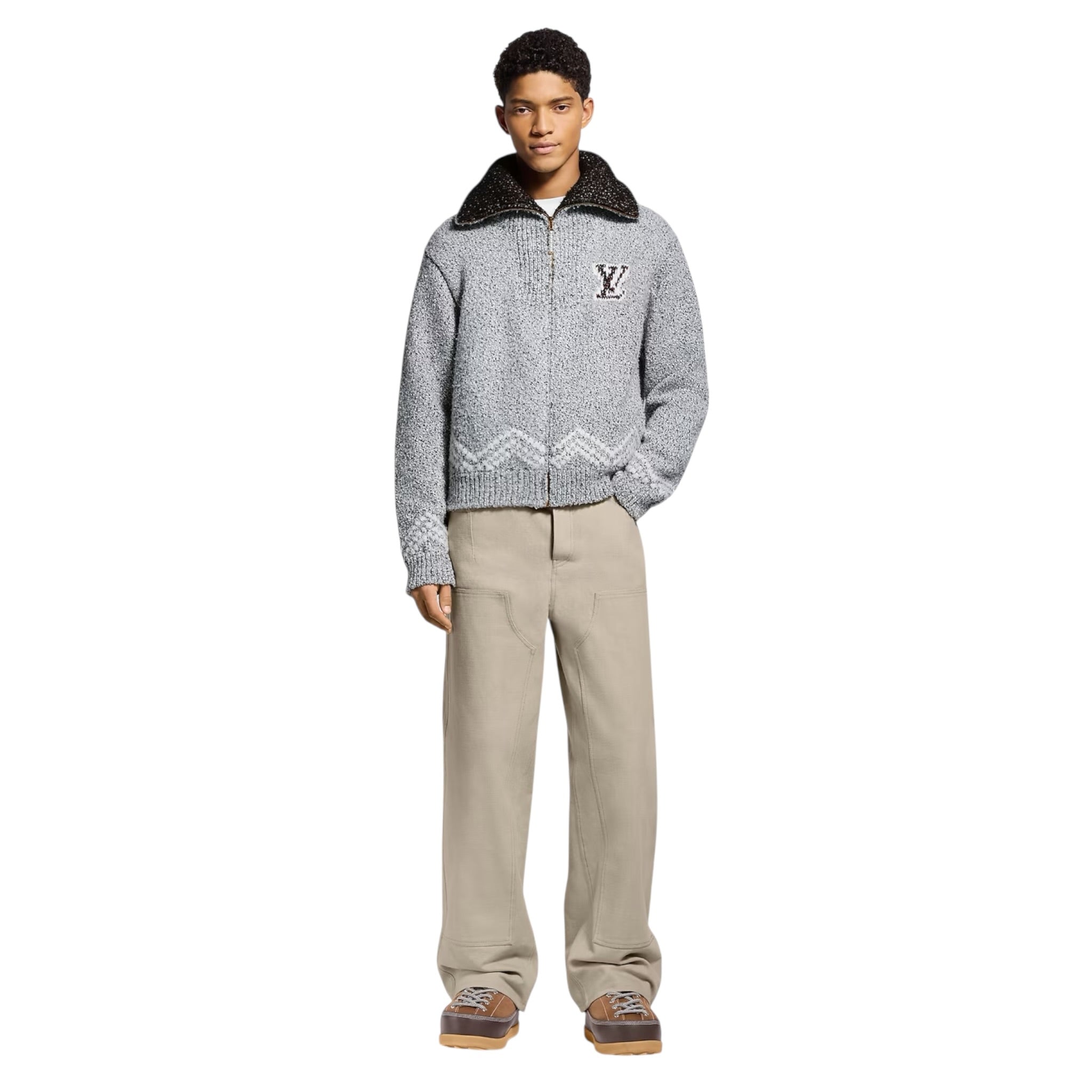Zipped Knitted Blouson
