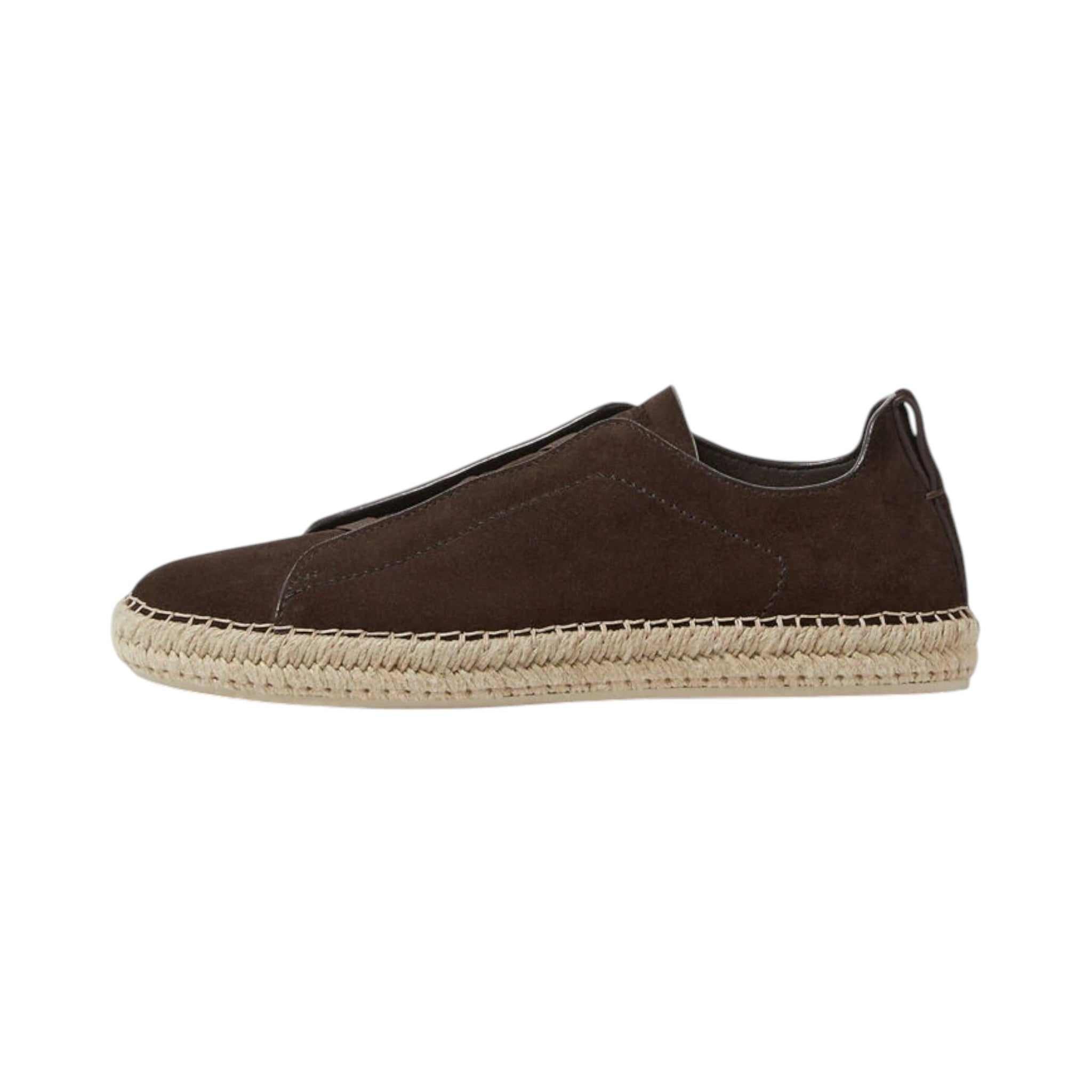 Dark Brown Suede Triple Stitch zegna