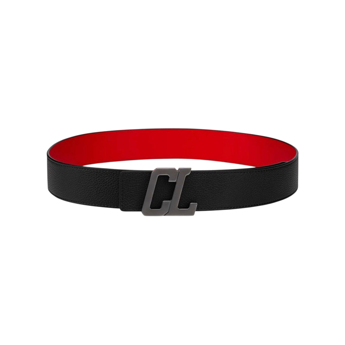 Christian Louboutin logo-lettered leather belt