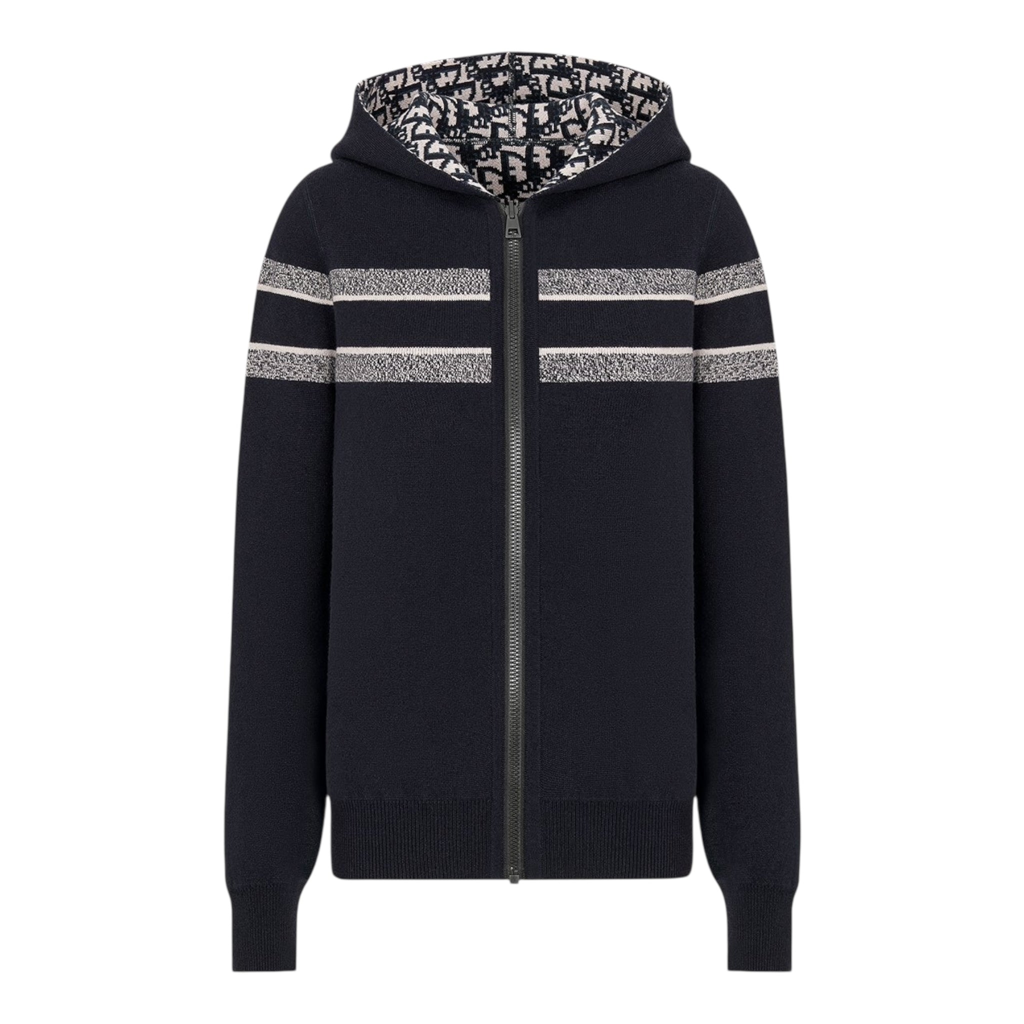 Dior Reversible Zipped Cardigan with Hood