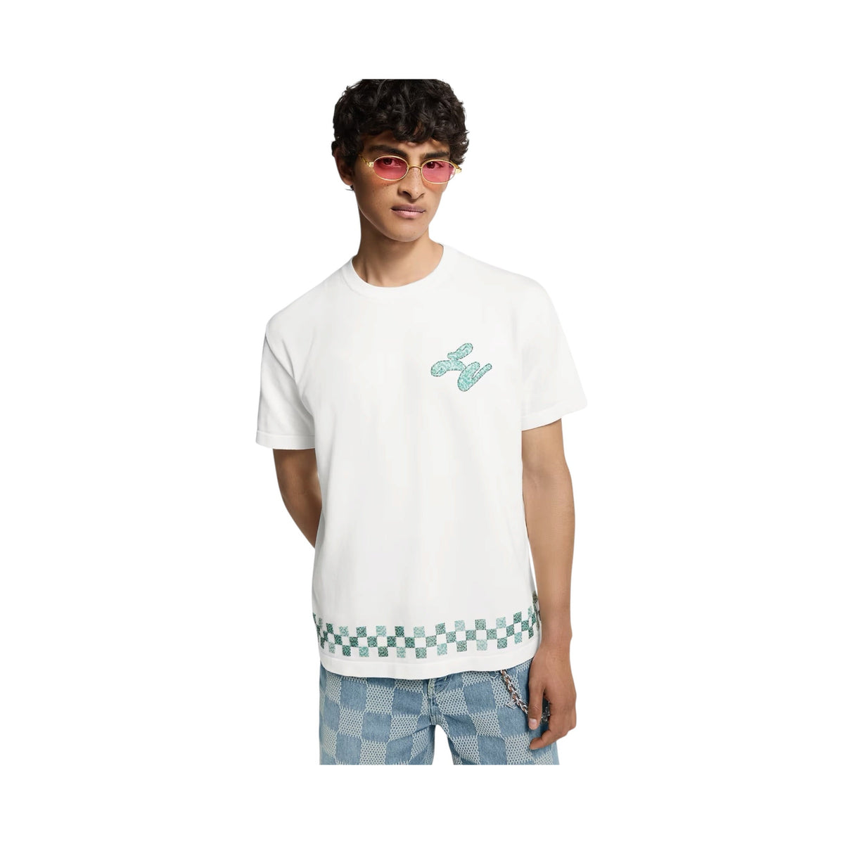 Embellished Short-Sleeved Crewneck