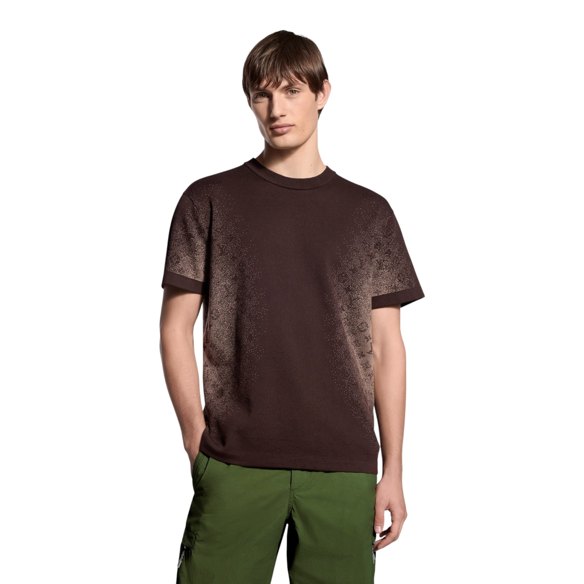 Monogram Jacquard Short-Sleeved Crewneck