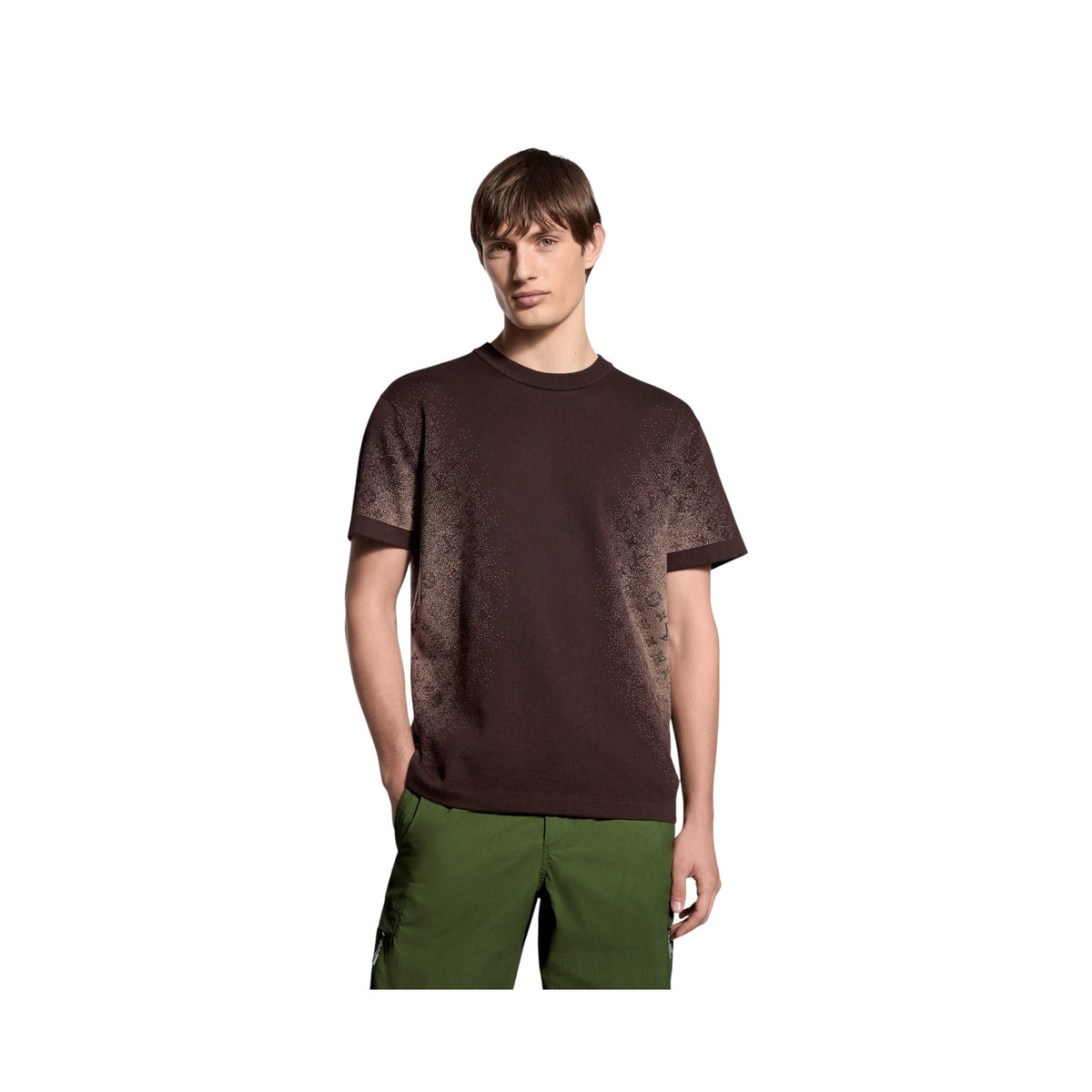 Monogram Jacquard Short-Sleeved Crewneck