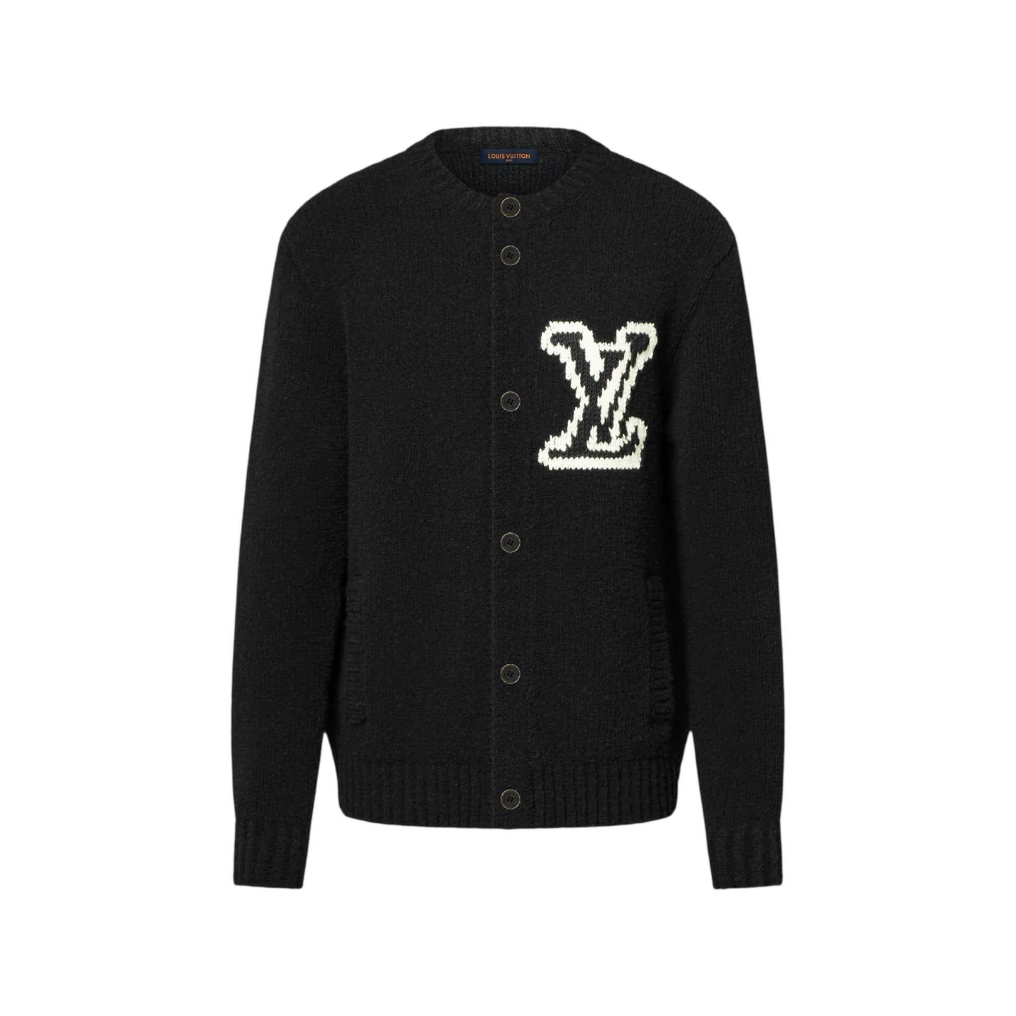 Chunky Intarsia Signature Cardigan