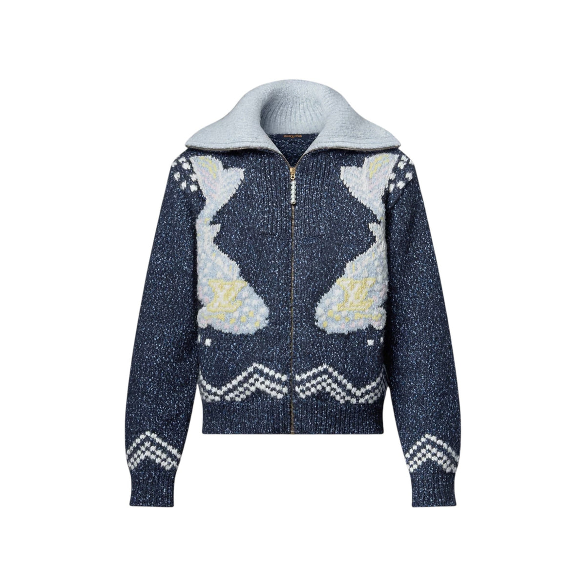 Zippered Knitted Blouson
