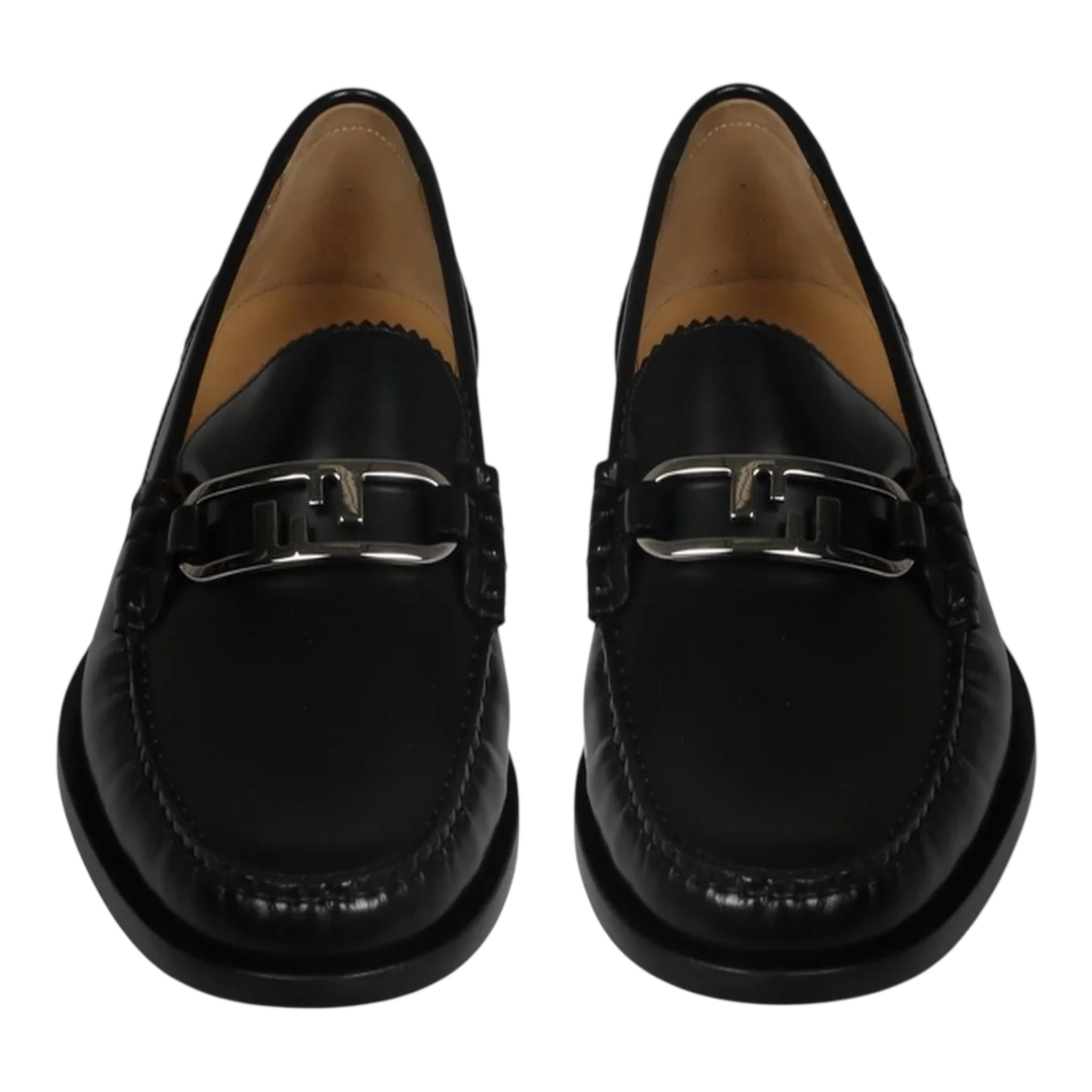 Fendi O'Lock Logo-Plaque Loafers