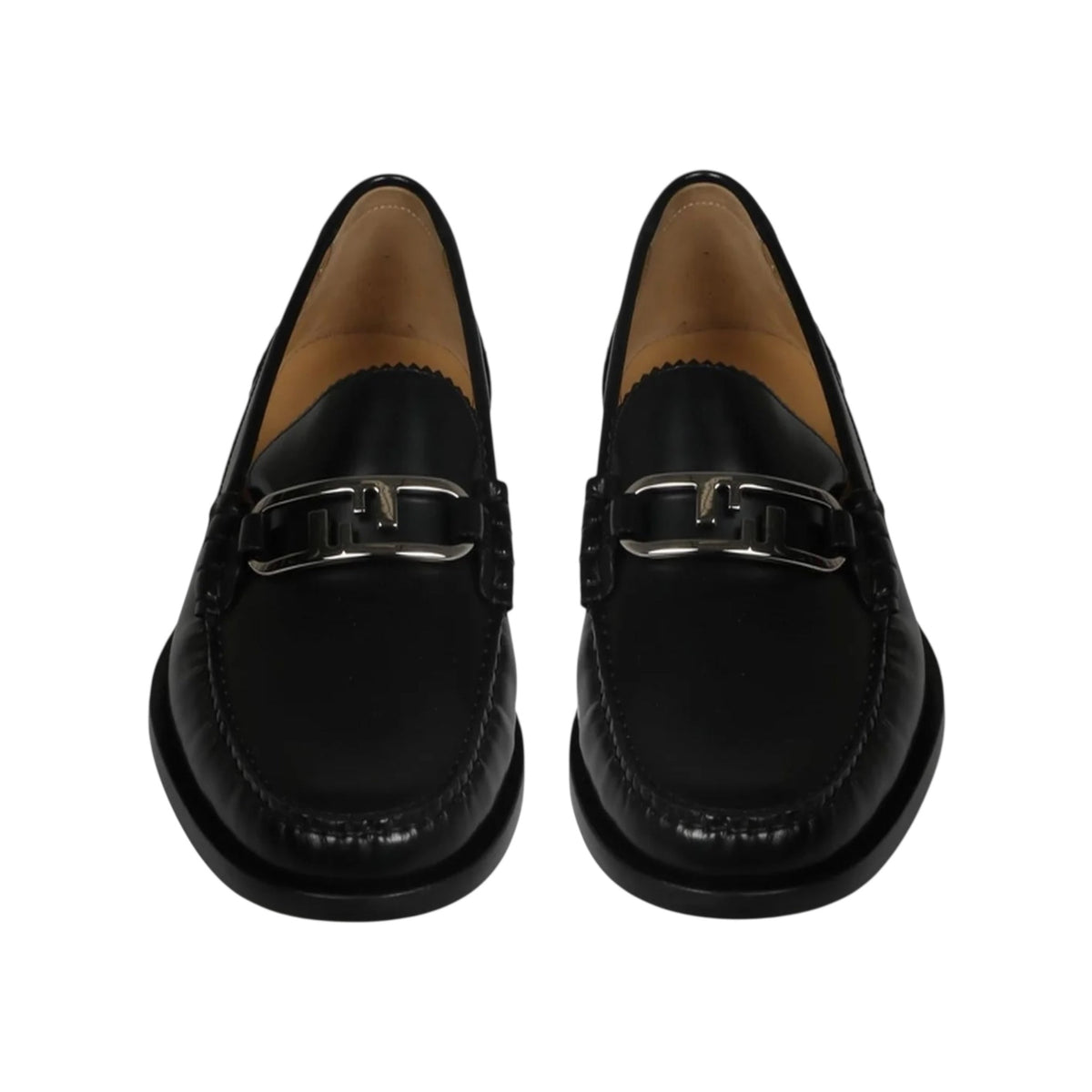 Fendi O'Lock Logo-Plaque Loafers