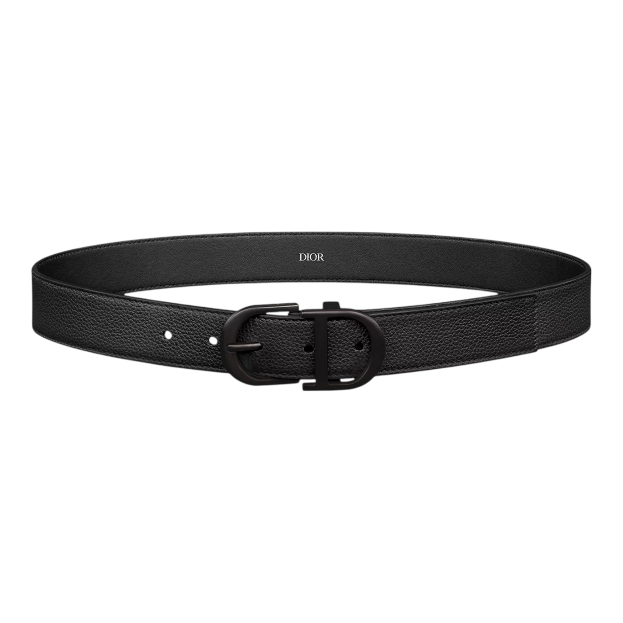 Dior Belt Black Grained Calfskin, 33 Mm