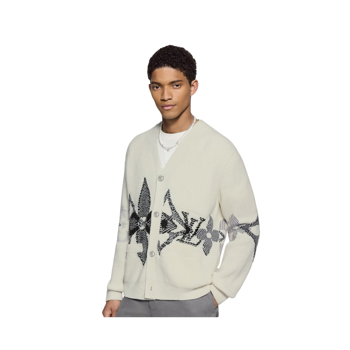 Graphic Knitted Cardigan