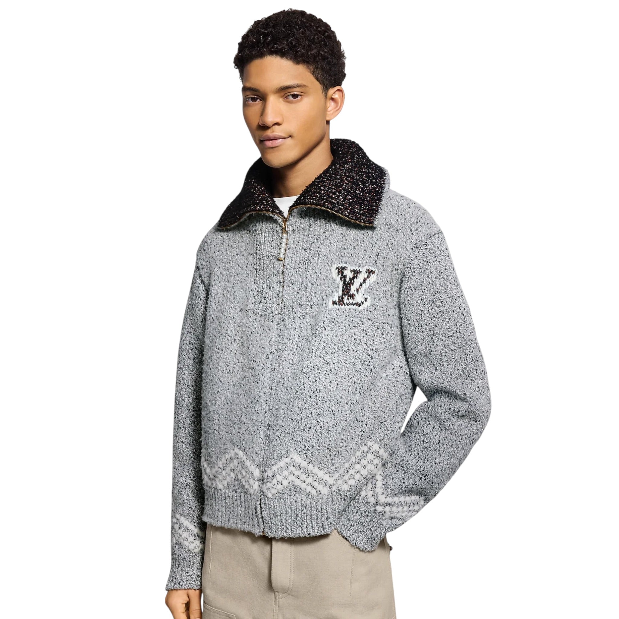 Zipped Knitted Blouson