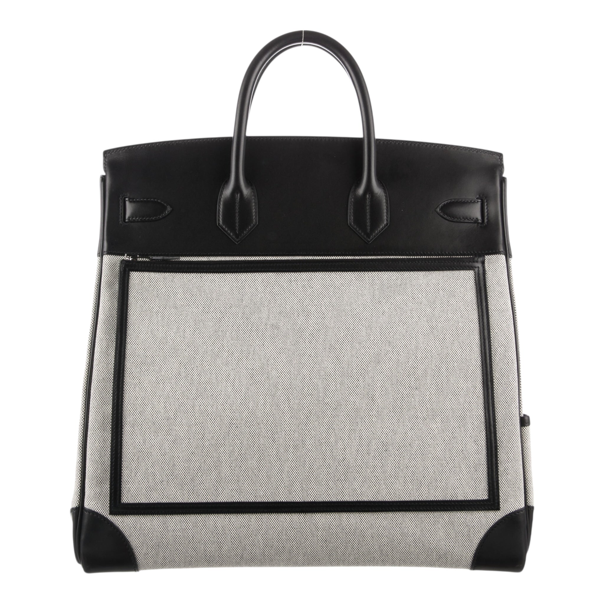 Hermes Cargo HAC Birkin 40 Black Box and Toile Palladium Hardware