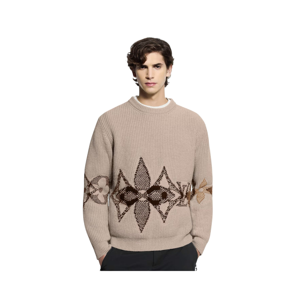Graphic Knitted Crewneck