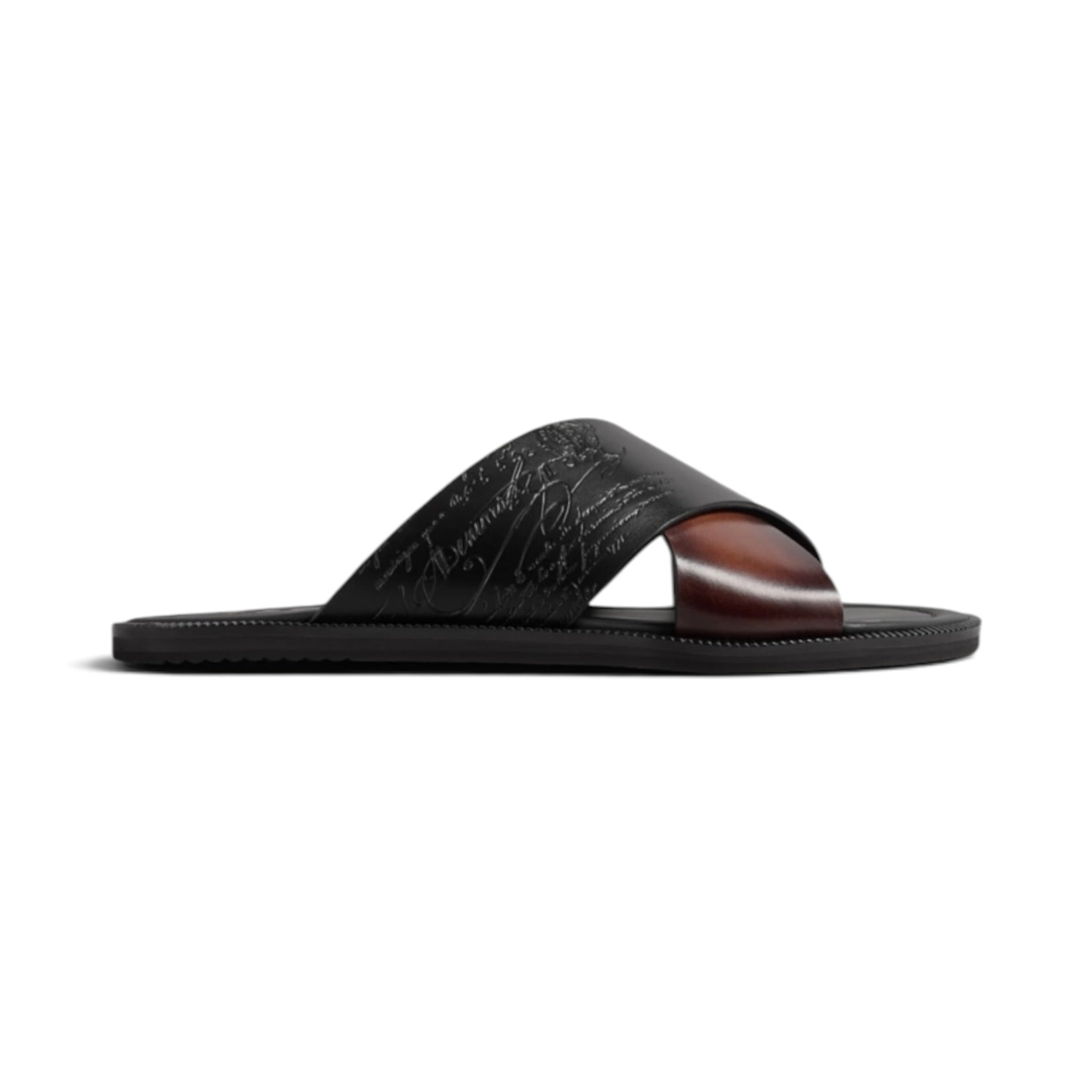 Berluti Sifnos Scritto Leather Sandal