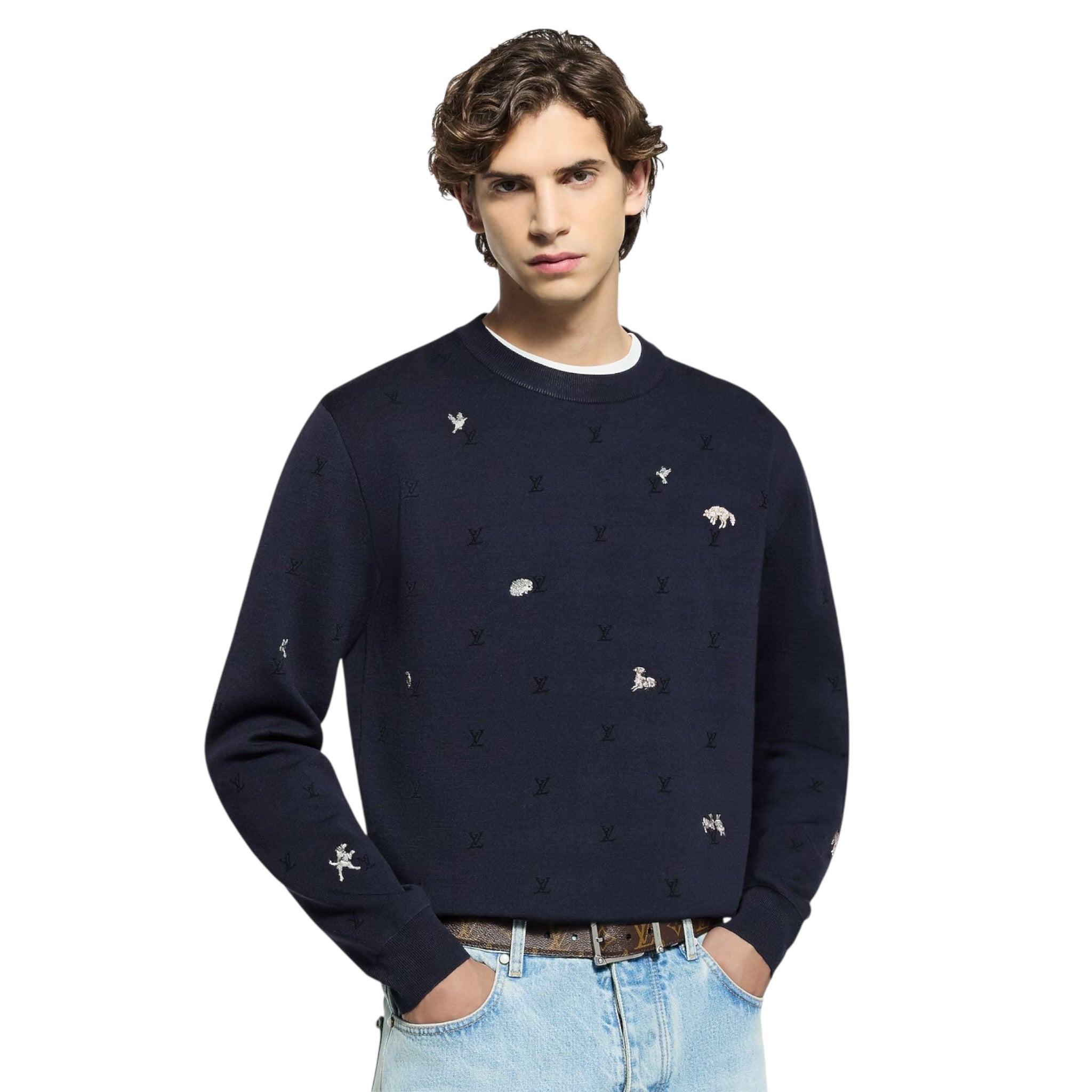 LV Blason Long-Sleeved Crewneck
