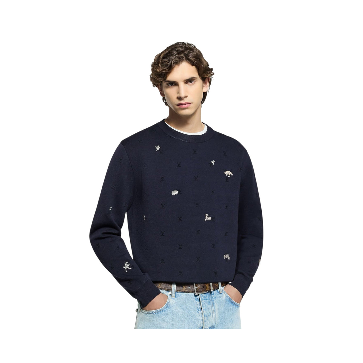 LV Blason Long-Sleeved Crewneck
