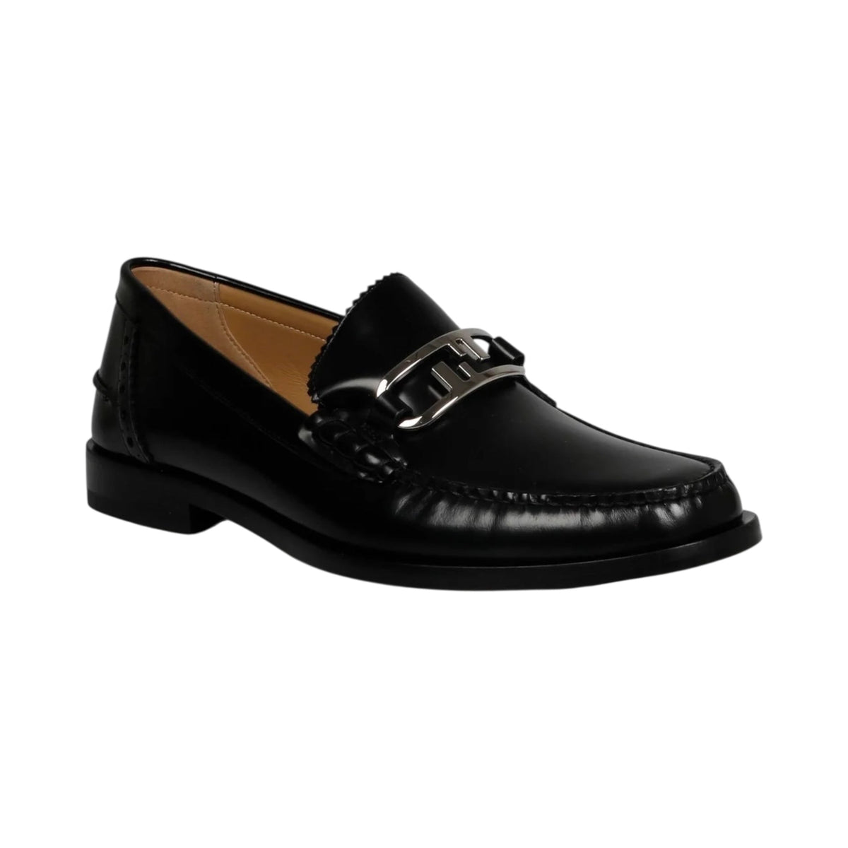 Fendi O'Lock Logo-Plaque Loafers