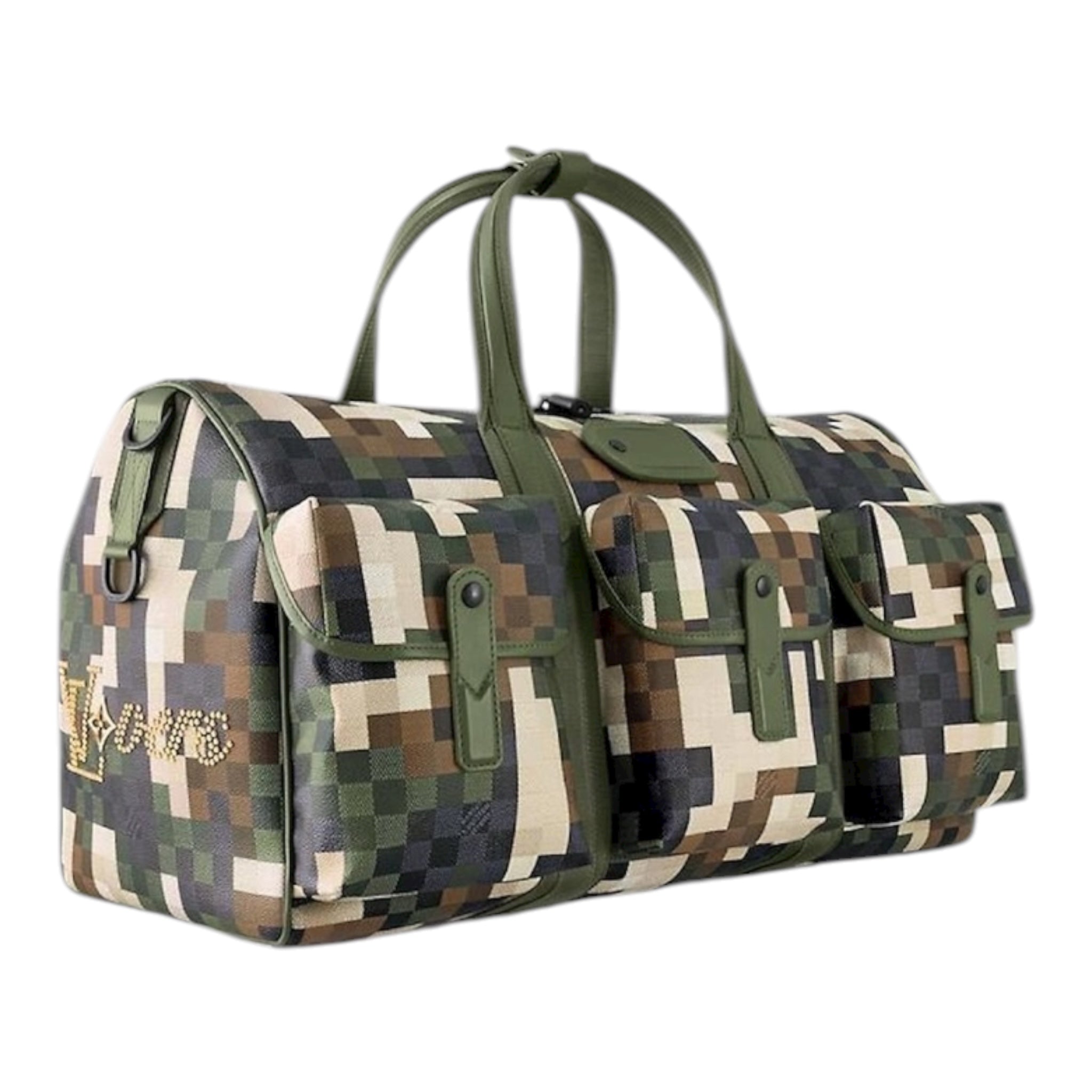 Abbesses Louis Vuitton Lv Damouflage Trail Keepall 55 Green