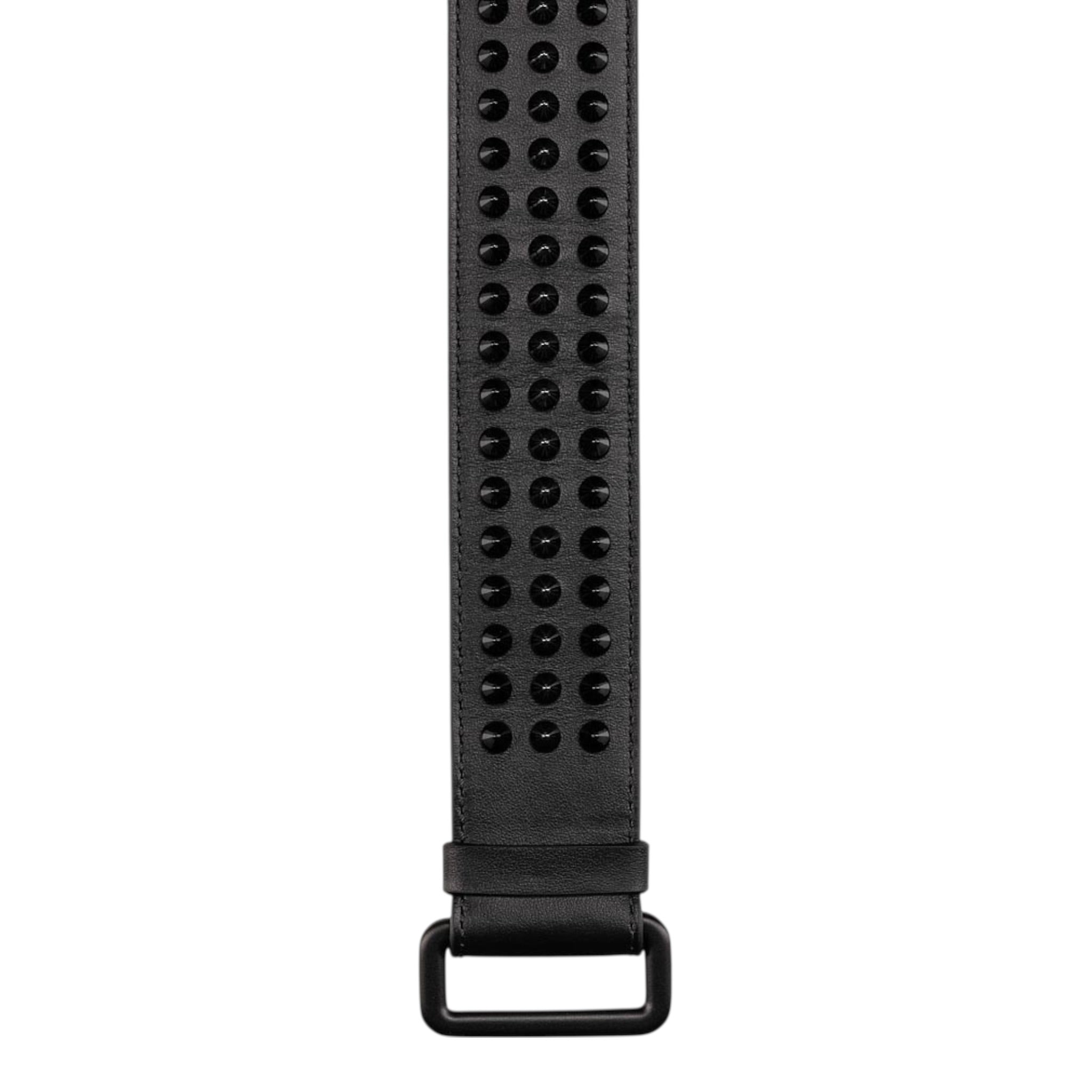 Loubi Belt - Calf leather and spikes - Black
