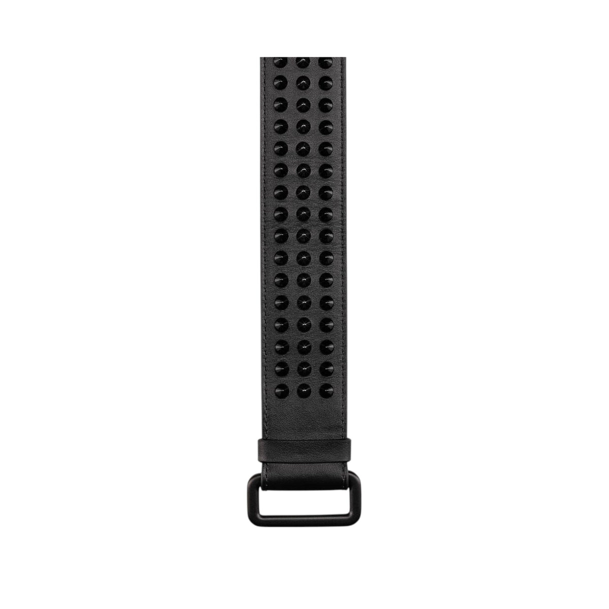 Loubi Belt - Calf leather and spikes - Black