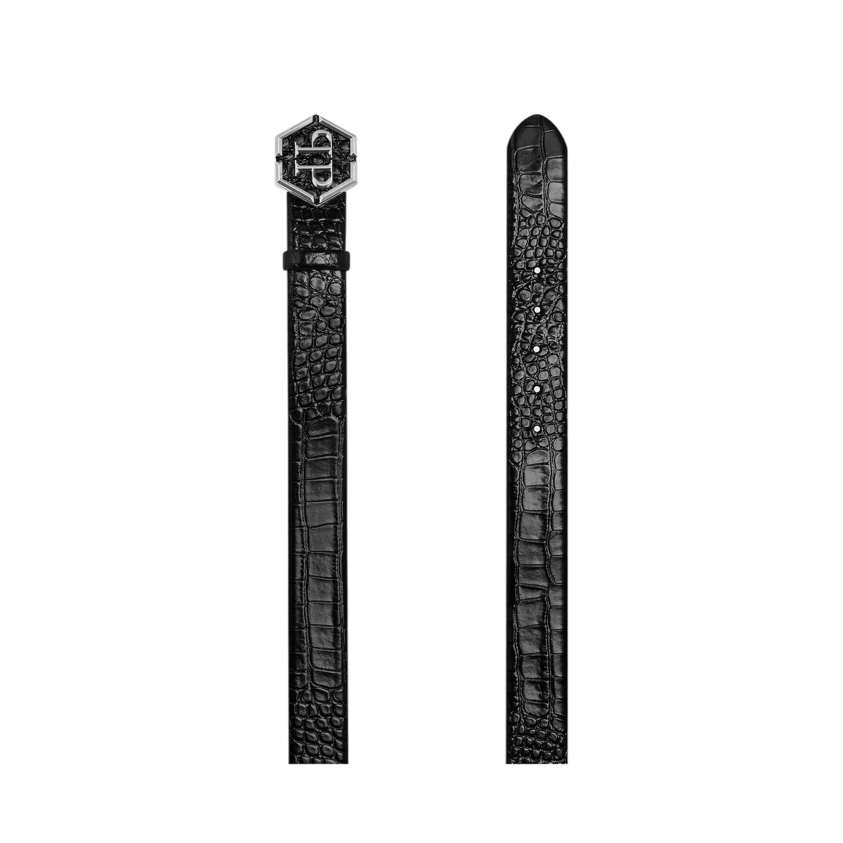 LEATHER BELT HEXAGON pq