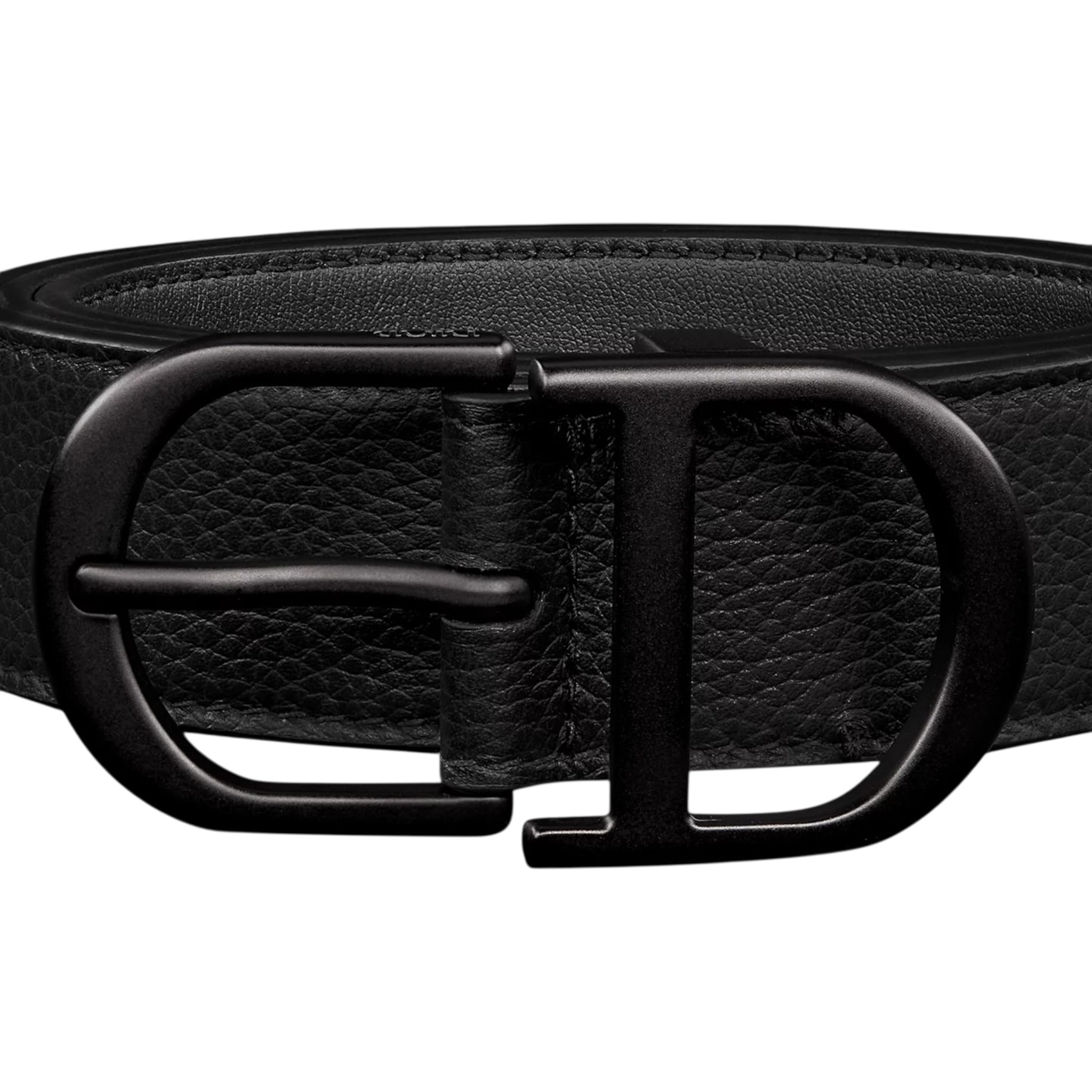 Dior Belt Black Grained Calfskin, 33 Mm